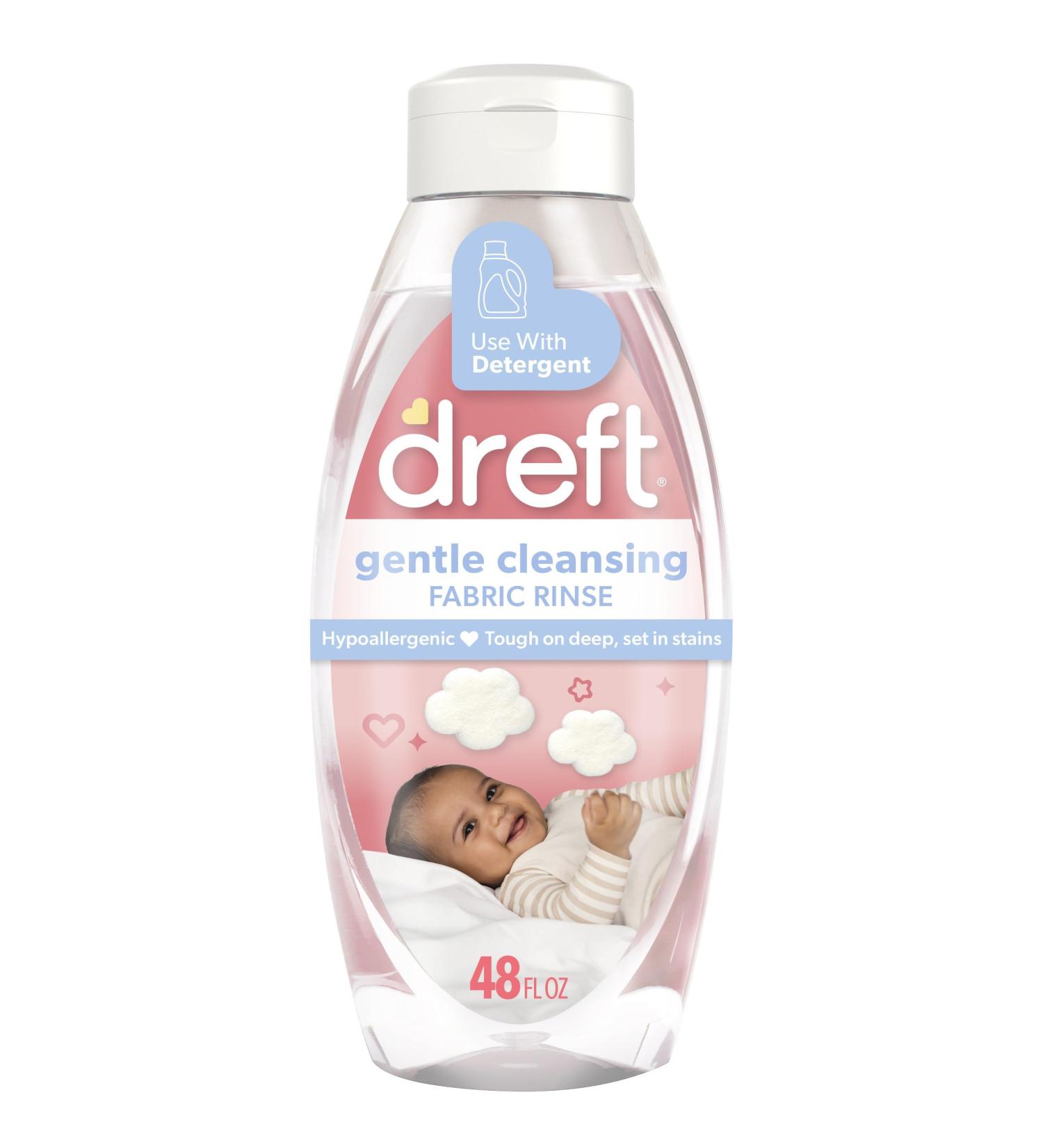 Shop Dreft Baby Gentle Cleansing Fabric Rinse 48 fl oz - Hypoallergenic Dermatologist Tested Odor Remover for Sensitive Skin - International Shipping Available - Buy Online on GoSupps.com