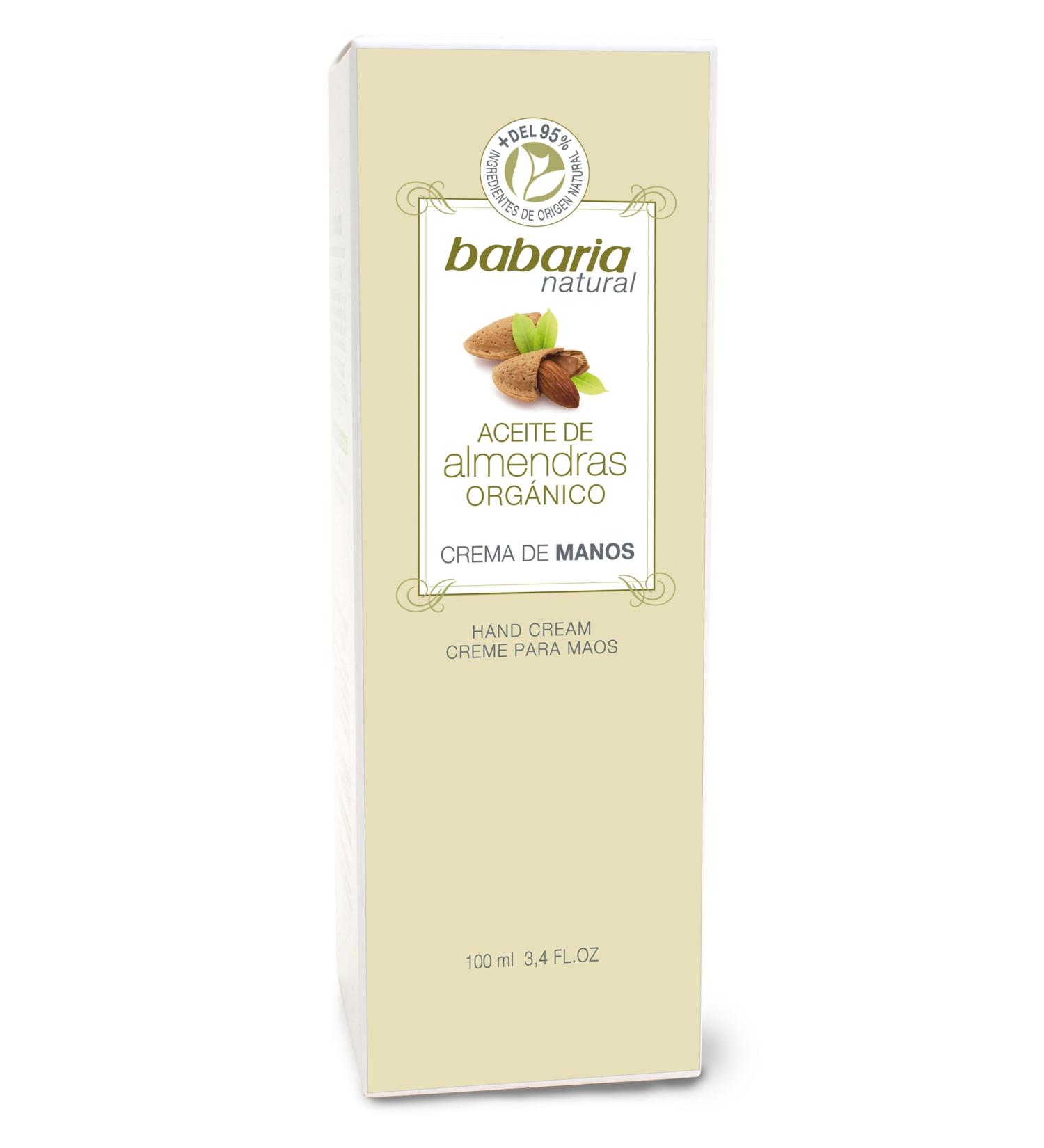 Babaria Natural Hand Cream from Organic Almond Oil 100 ml