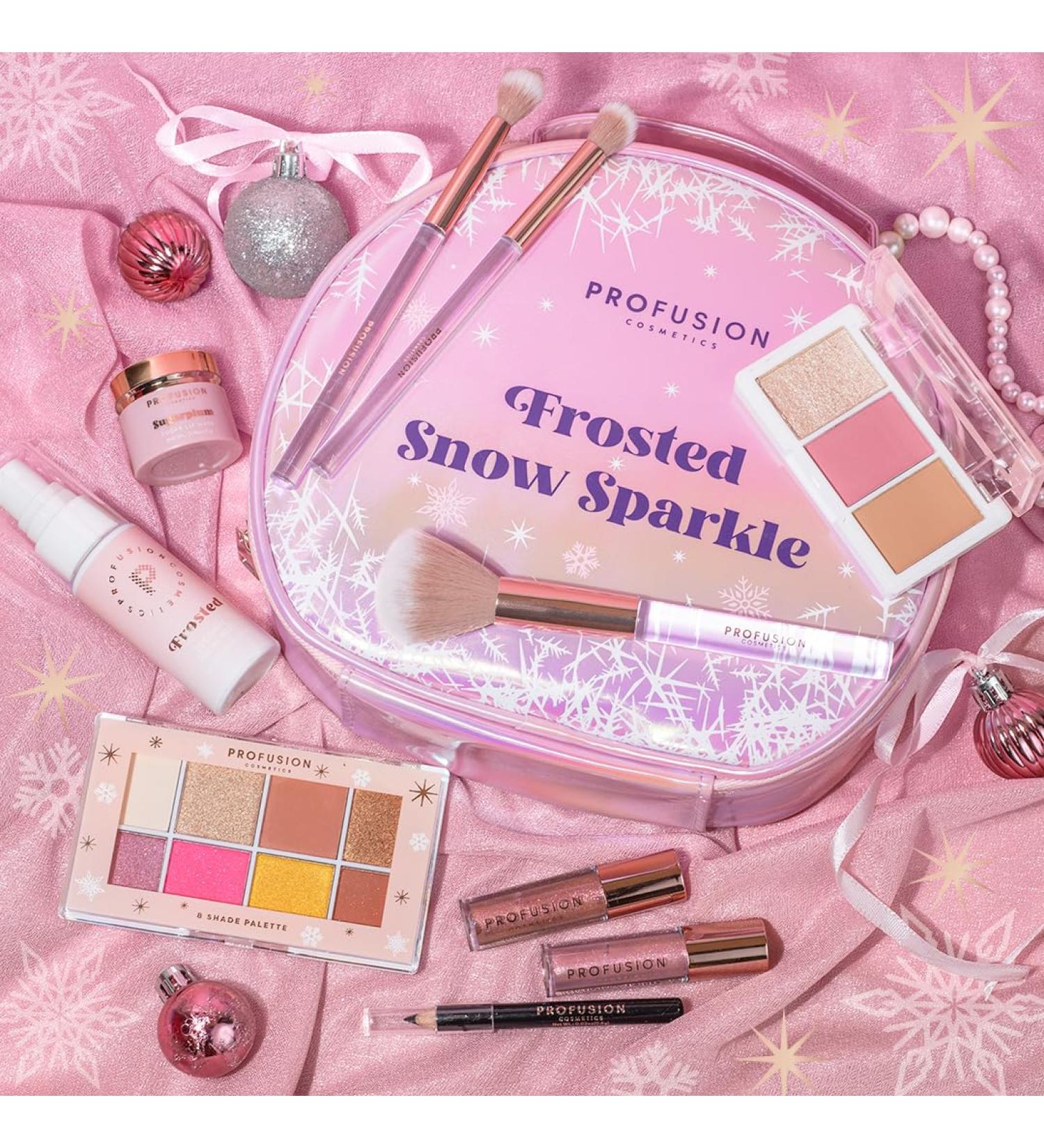 Buy Profusion Cosmetics Frosted Snow Sparkle 19 PC Beauty Box | International Shipping | Makeup Brushes & More - Buy Online on GoSupps.com