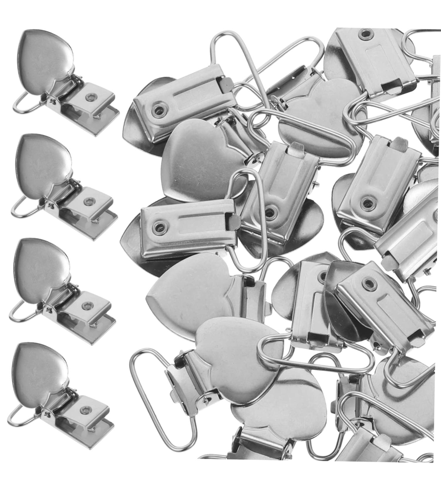 Minkissy 30 Peach Heart Clips - Metal Comforter Clips for Newborns Pacifiers Trousers & More | Heart-Shaped Stainless Steel Accessories - Buy Online on GoSupps.com