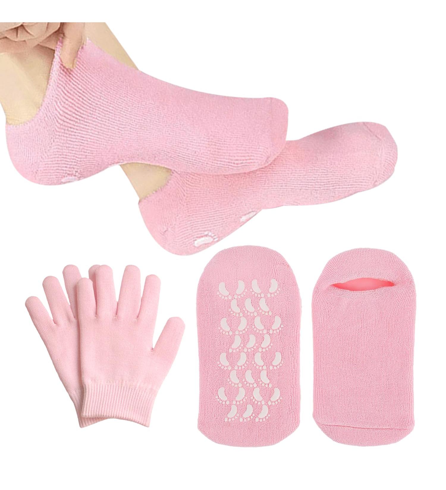 1 Pair of Gel moisturizing Socks with 1 Pair of Gel Gloves Soft moisturizing Socks Gel Breathable Socks moisturizing Care Socks Flexible Elastic Socks (22.5 * 10.5cm and 21 * 13.5cm) - Buy Online on GoSupps.com