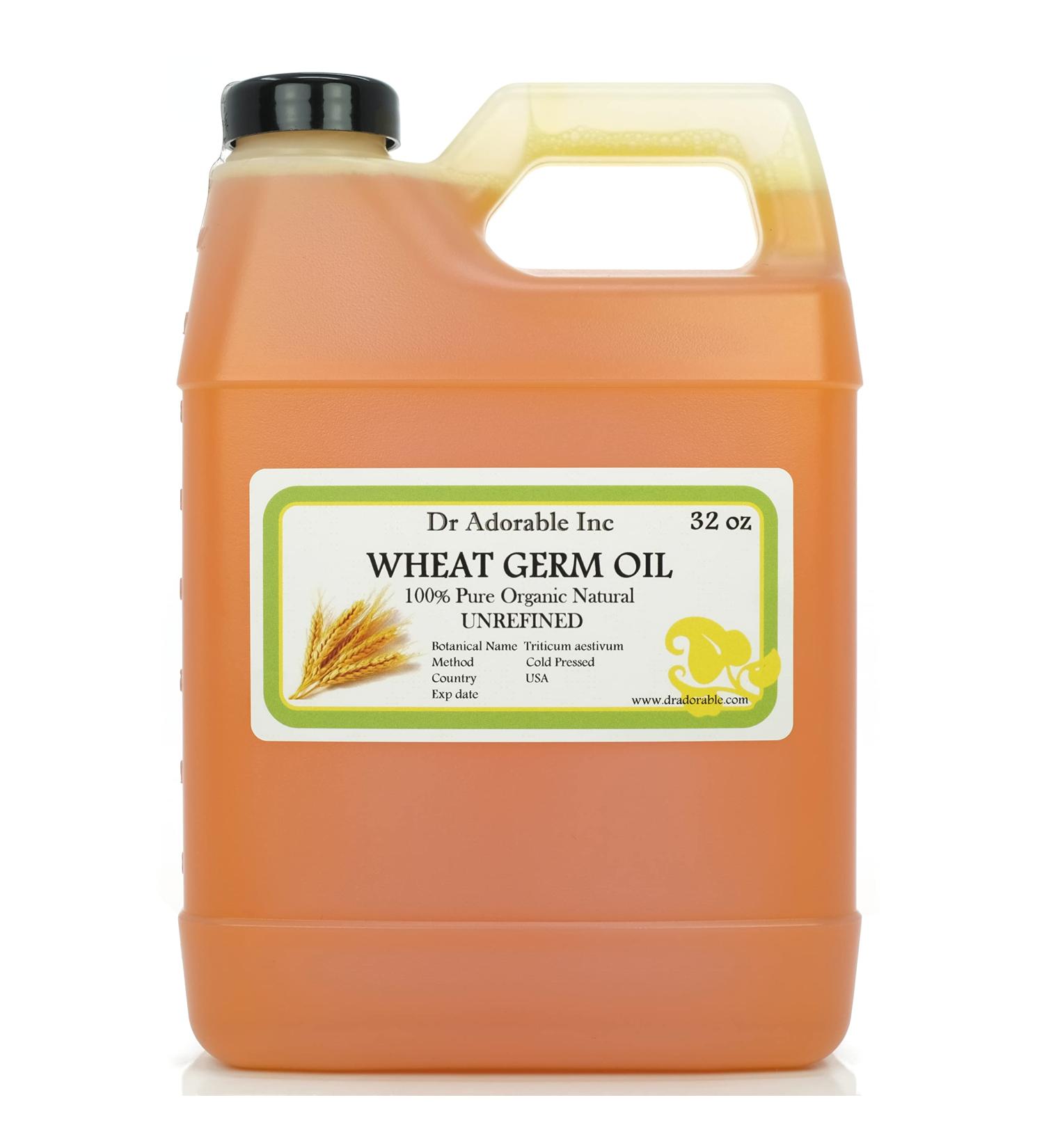 Dr. Adorable 32 Oz Premium Organic Wheat Germ Oil - Cold Pressed & Unrefined - Buy Online on GoSupps.com