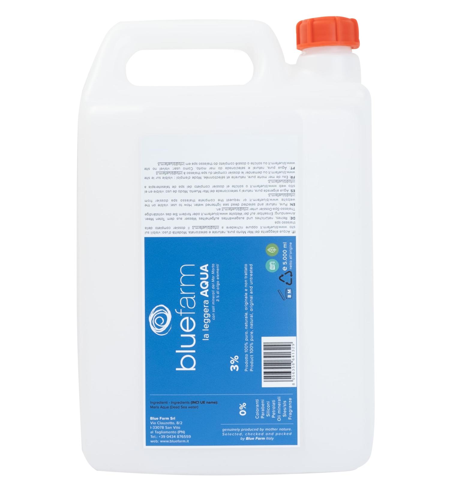 Blue Farm Srl BLUE FARM Spa water concentrated at 3 ml 5000 The light Aqua with mineral salts from the Dead Sea 3 trace elements - Buy Online on GoSupps.com