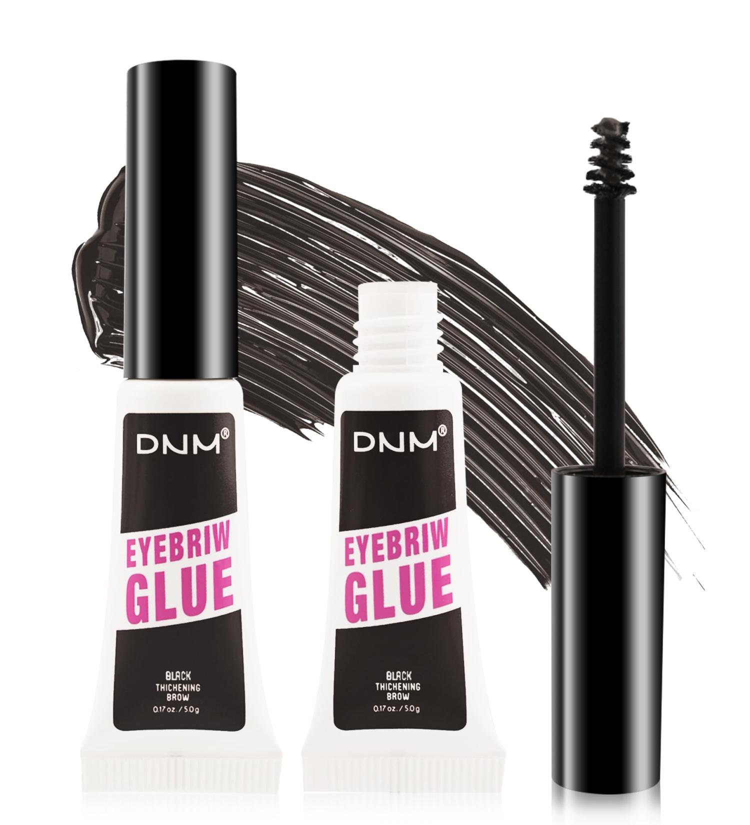 Tinted Eyebrow Gel 2Pcs Black Waterproof Long-Lasting Brow Gel Transfer-Proof Thickening Extreme Hold Eyebrow Glue Without Residue Shapes and Sculpts Brows Natural Eyebrow Makeup for Women-05 05 Black - Buy Online on GoSupps.com