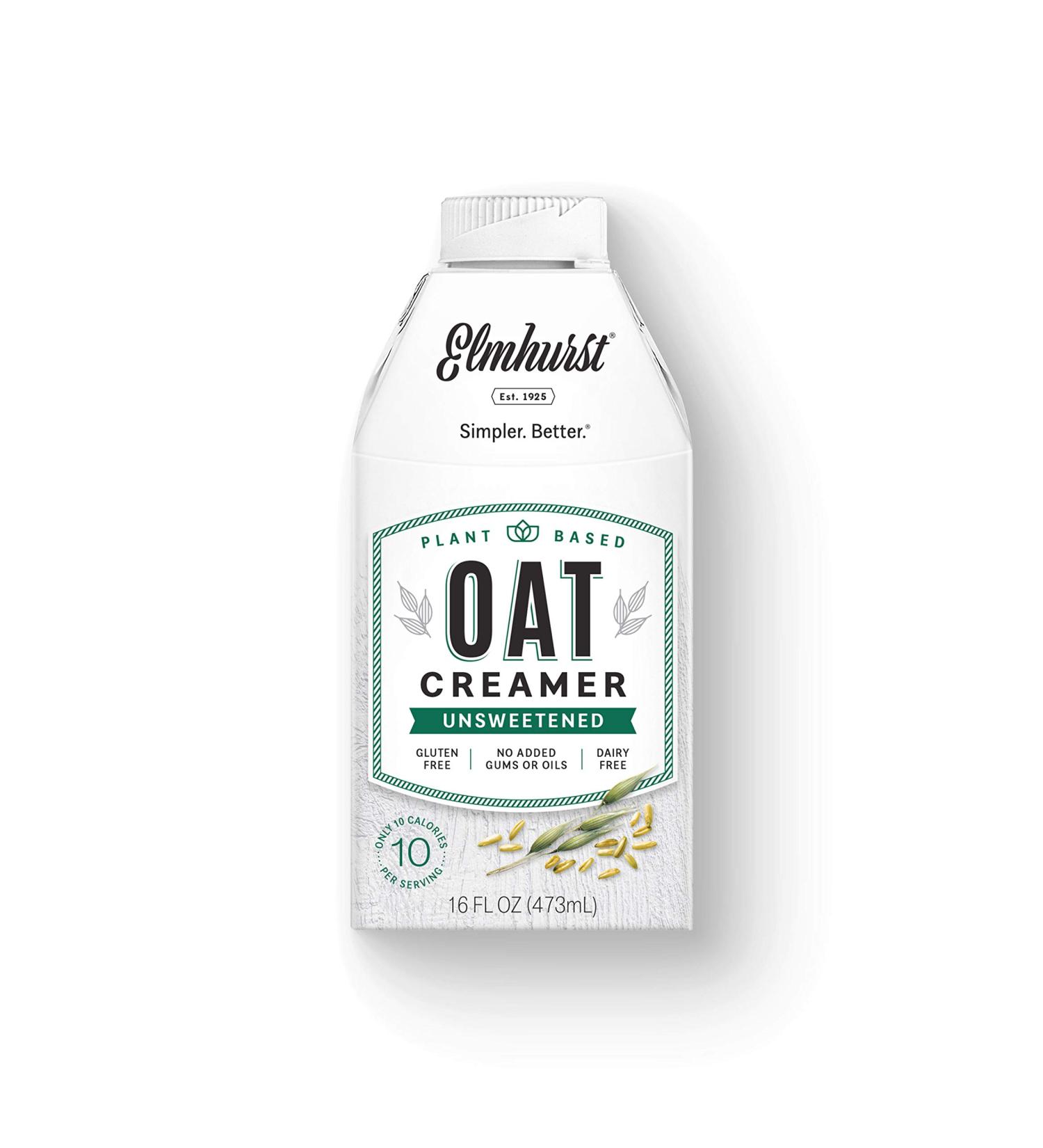Elmhurst 1925 Unsweetened Oat Creamer 16oz (Pack of 6) | Plant-Based & Vegan - Buy Online on GoSupps.com