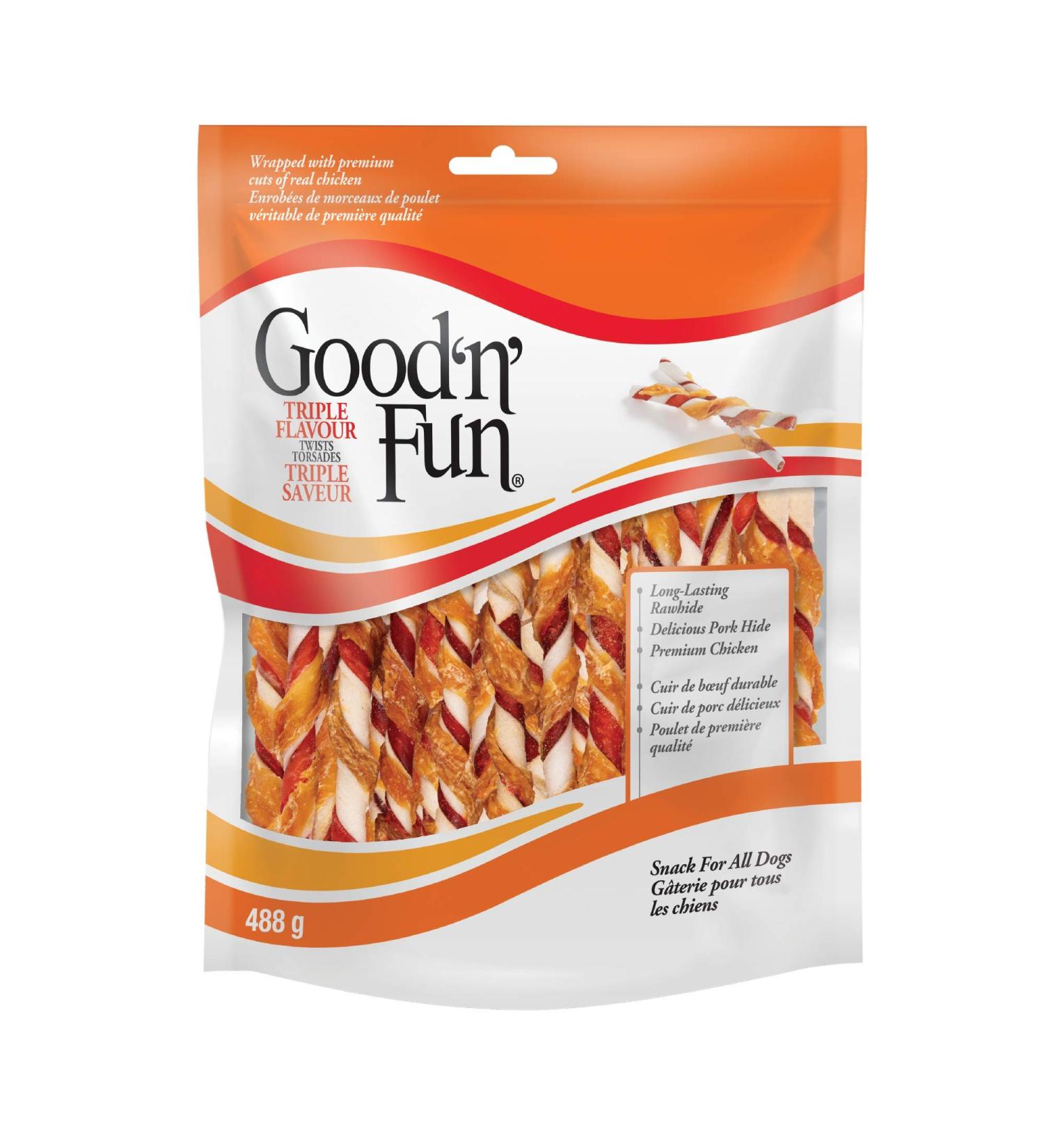 Good'N'Fun Triple Flavor Twist Sticks 488g 488 g (Pack of 1) triple flavour twist sticks - Buy Online on GoSupps.com