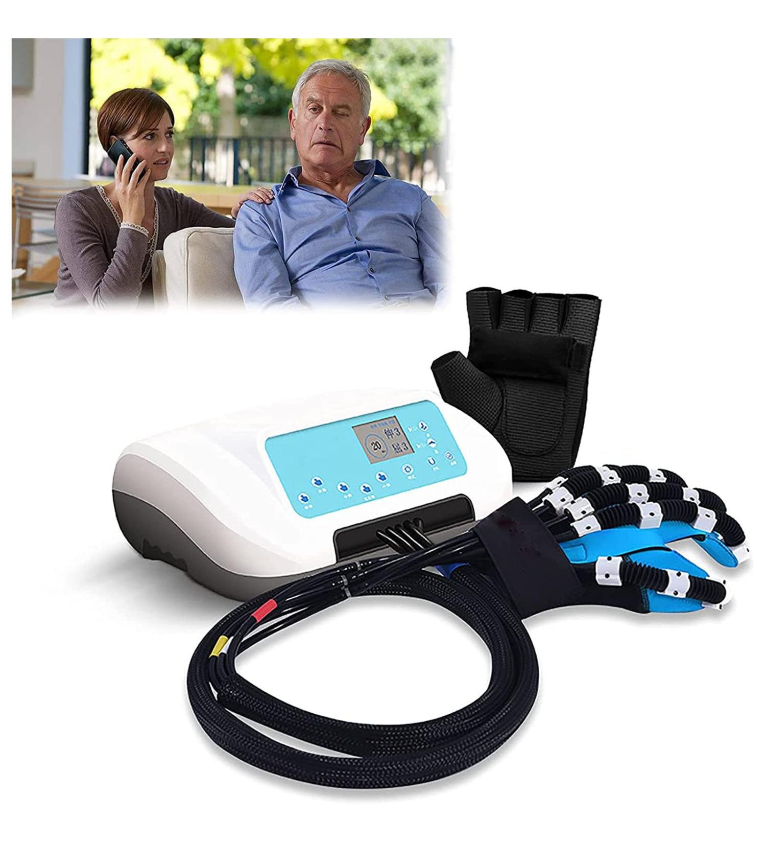 ZZBB Rehabilitation Robot Gloves for Stroke Five Fingers Manual Training Equipment with LCD Display Easy to Operate for Arthritis Wrist Pain Relief & Finger Numbness Patient Left Large