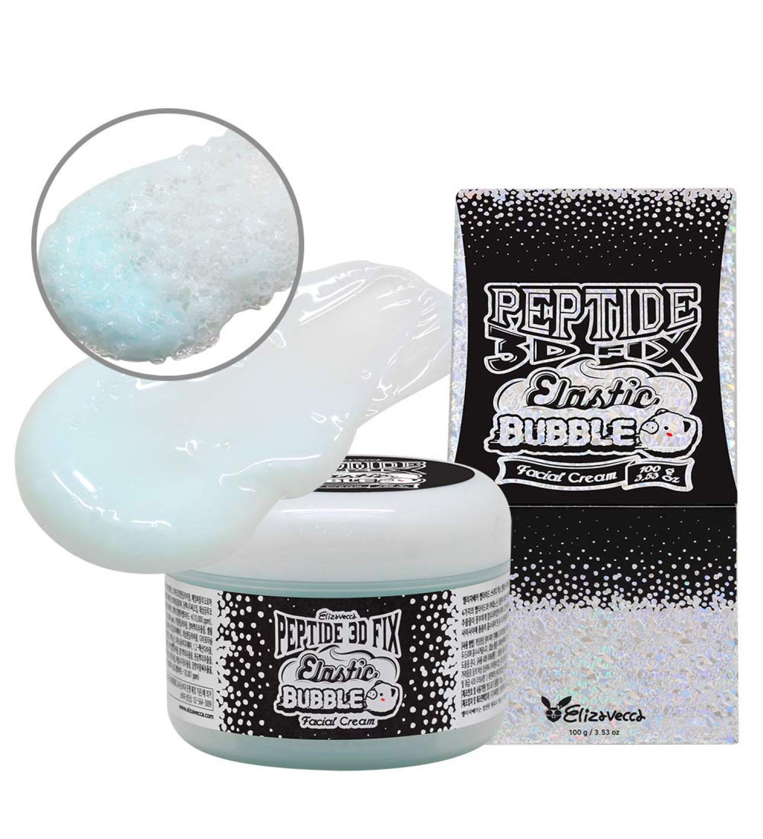 Elizavecca Peptide 3D Fix Bubble Facial Cream 3.53 oz - Hydrating & Elastic Skincare - Buy Online on GoSupps.com