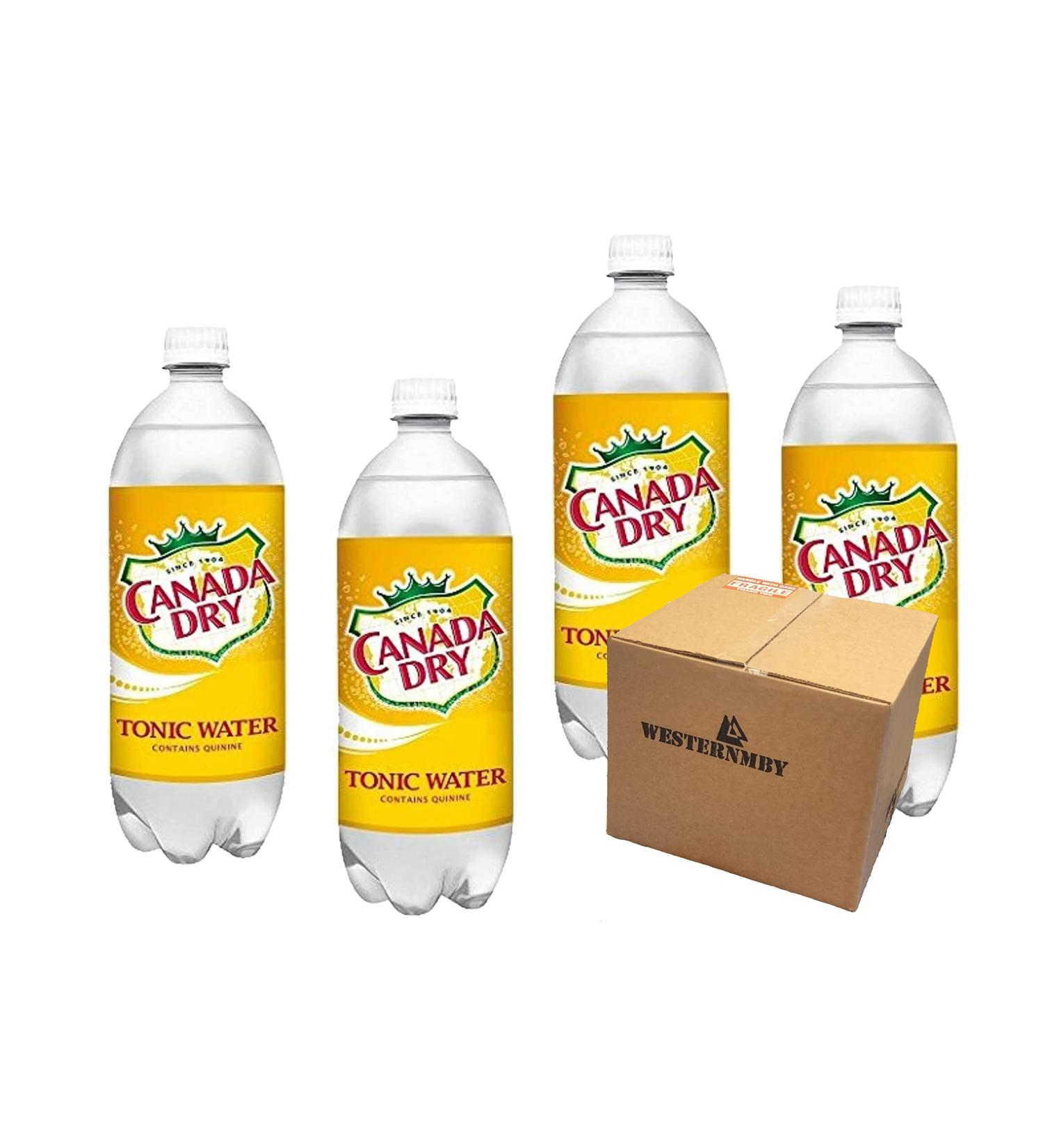 Canada Dry Tonic Water 33.8 fl oz - 4 Bottles | Refreshing Quinine Drink - Buy Online on GoSupps.com
