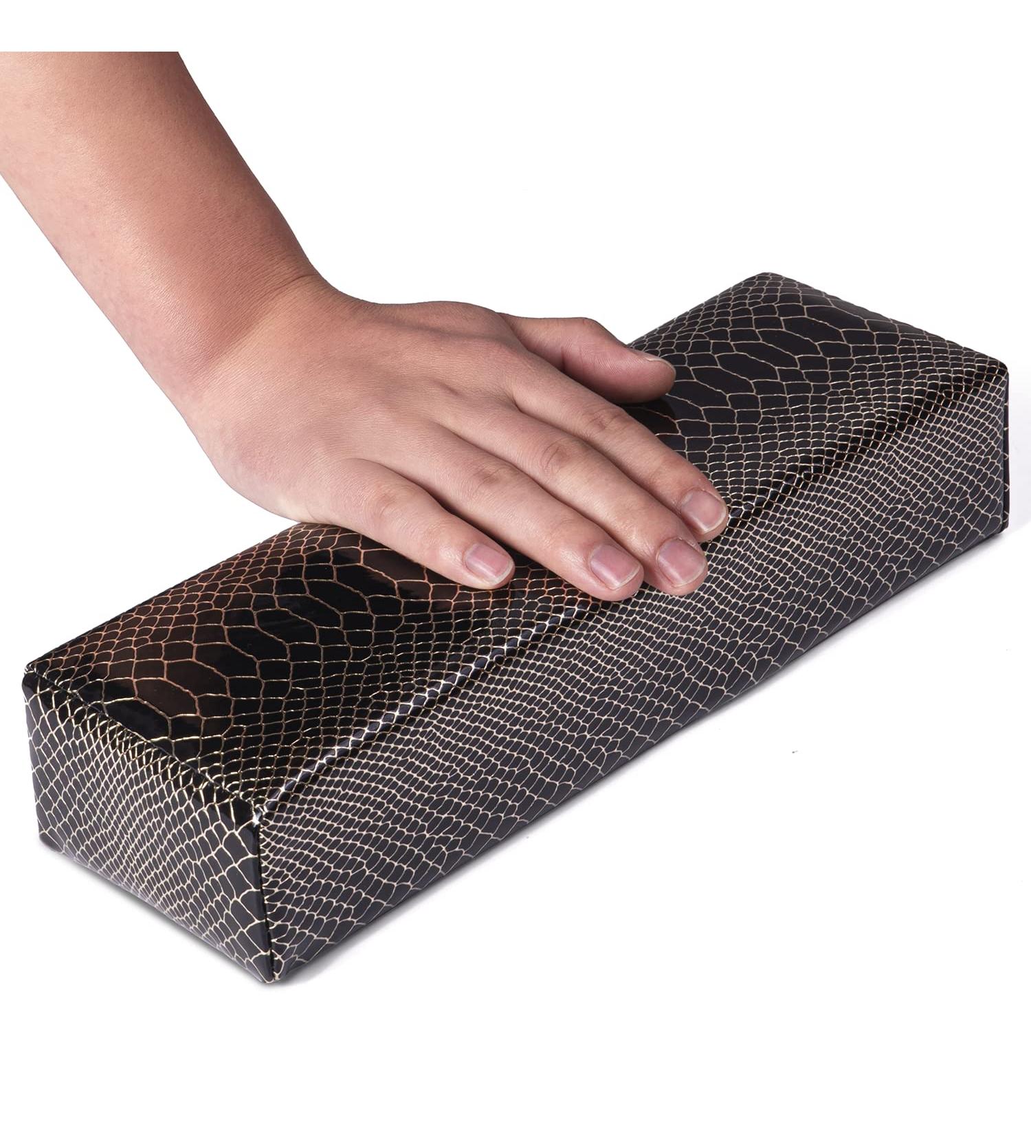 Merterfly Nail Armrest Pillow for Acrylic Nails - Easy to Clean PU Leather Hand Rest for Nail Tech - Black - Buy Online on GoSupps.com