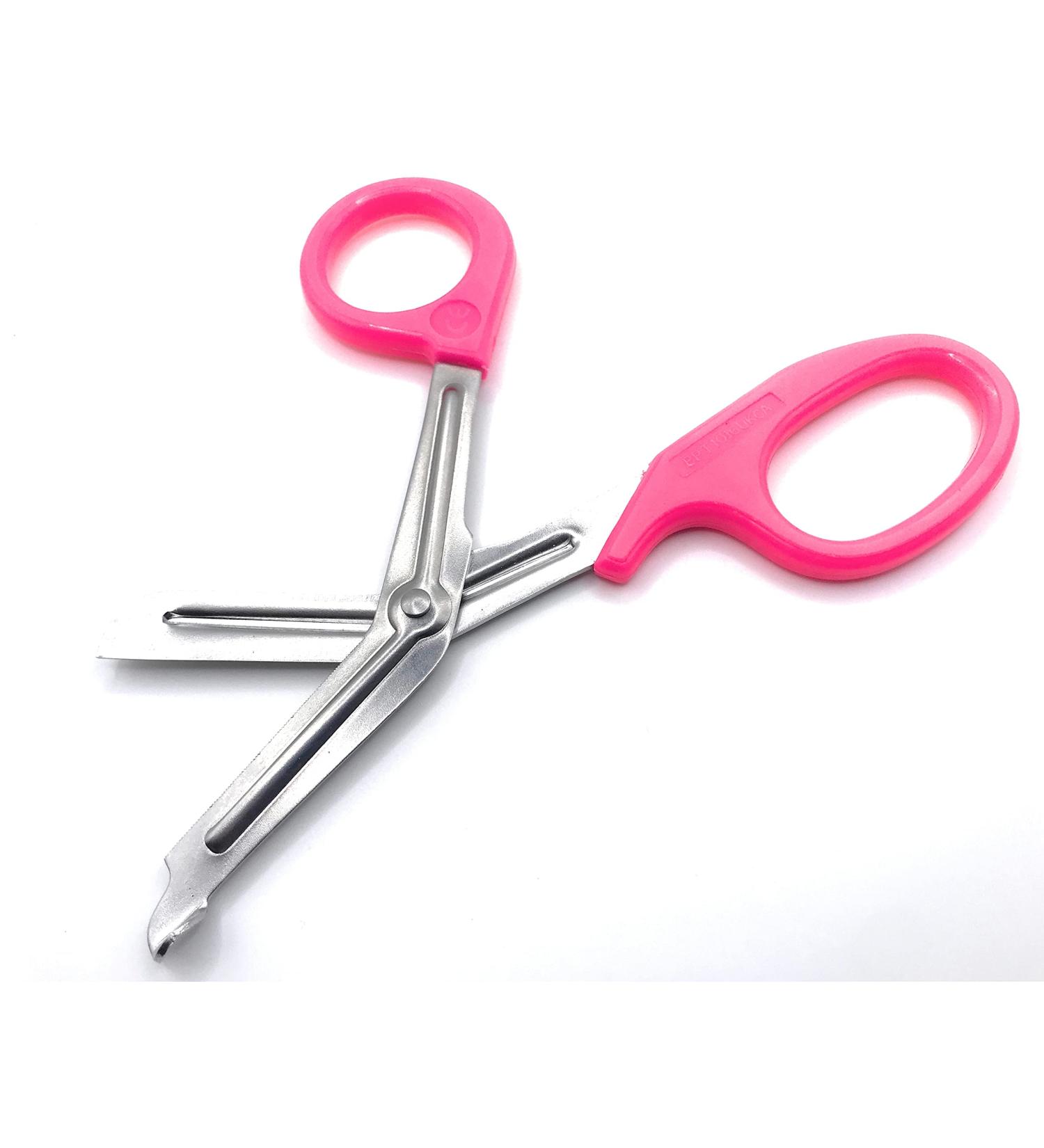 Tuff Cut 18cm Paramedic Scissors - Bright Fluorescent Pink - Multi Purpose EMT Tool - Buy Online on GoSupps.com