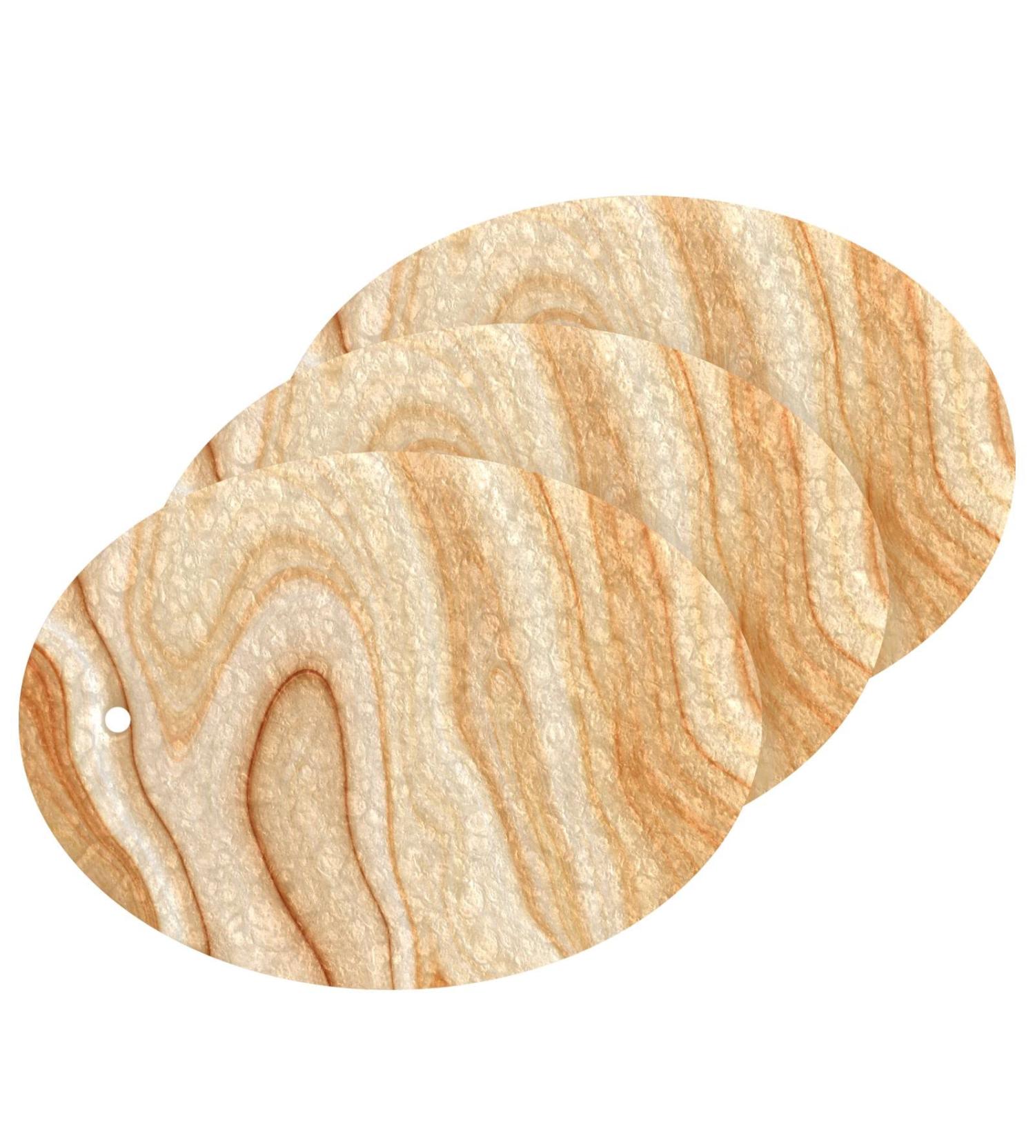 3-Pack Cleaning Kitchen Sponges Oval White Gray Marble Kitchen Cellulose Dishwashing Wood Pulp Cotton - Buy Online on GoSupps.com