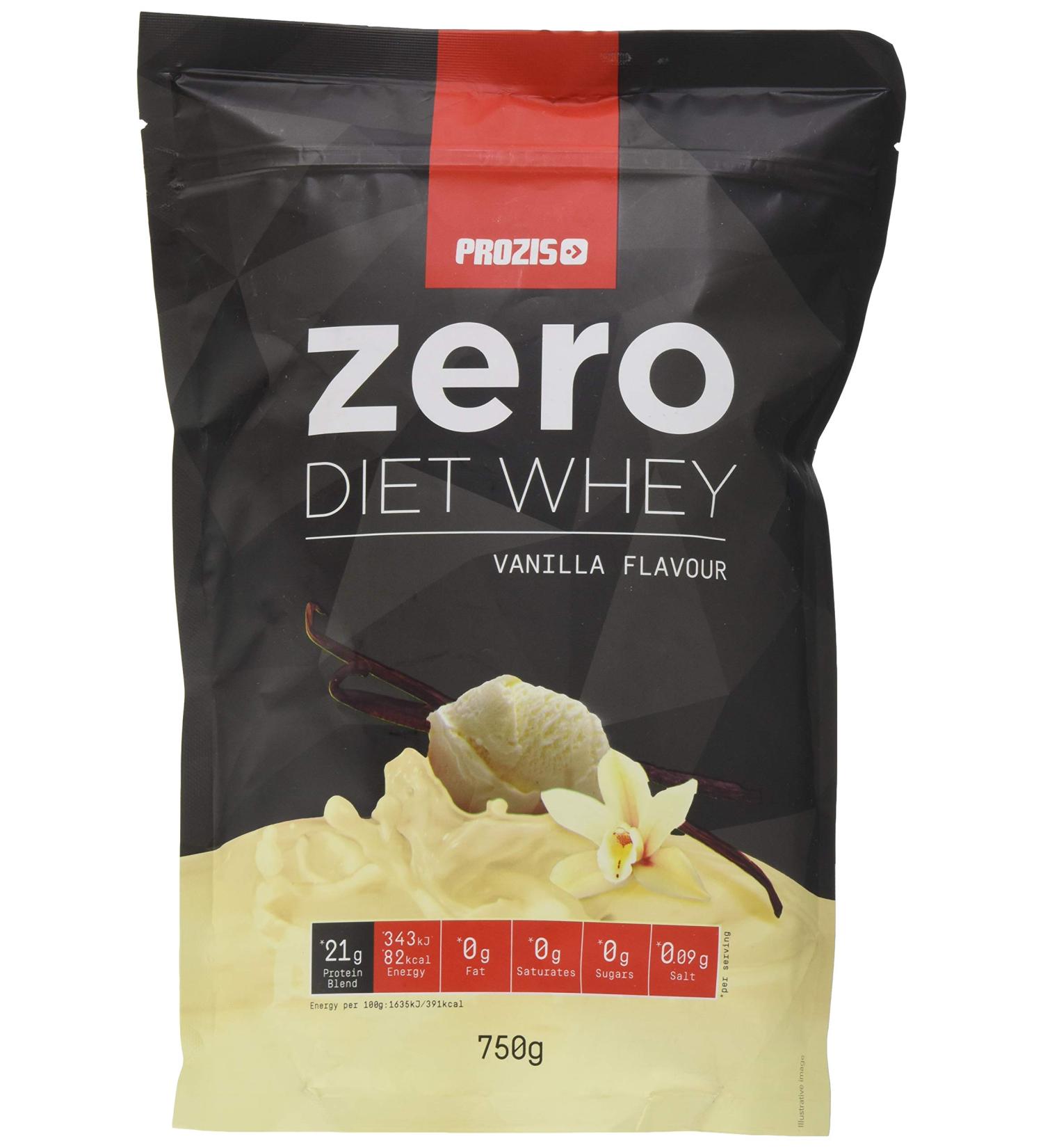 Prozis Zero Diet Whey 750g | Sugar-Free Diet Protein Isolate & Hydrolysate | Easily Digestible Vanilla Flavor - Buy Online on GoSupps.com
