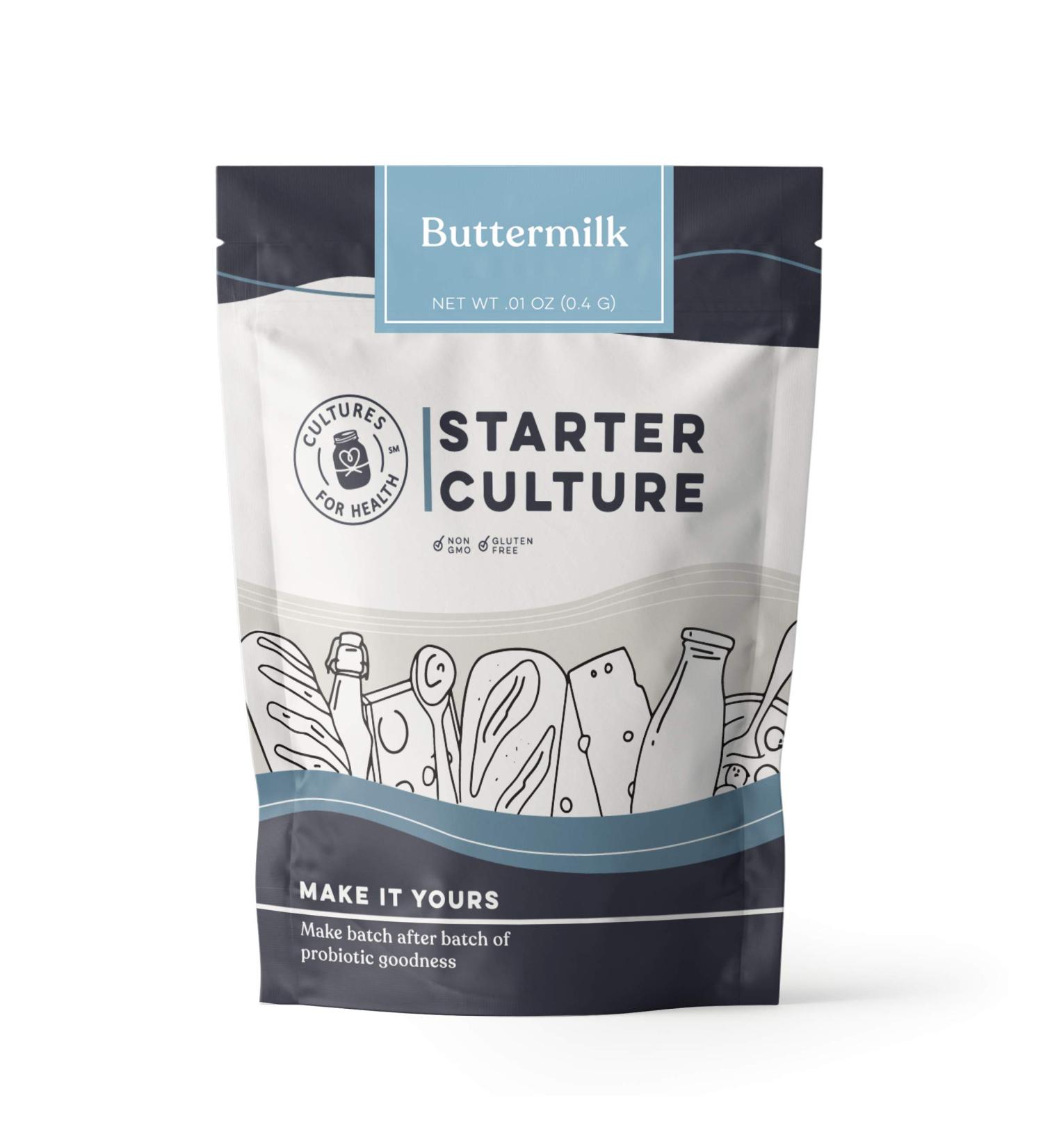 Cultures For Health Buttermilk Starter Culture - Heirloom Style, Probiotic Rich, Non-GMO, Gluten-Free - Buy Online on GoSupps.com
