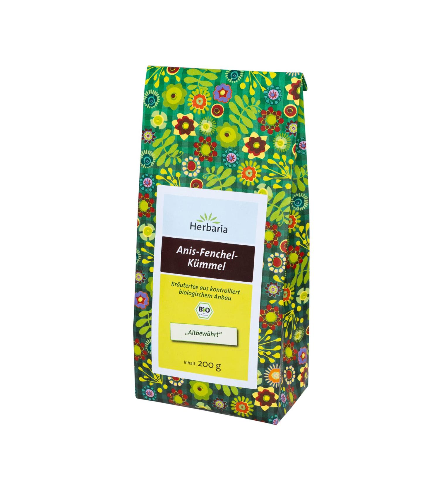 Herbaria Anis-Fiebel K mmel Tee Bio 200g | 100% Organic Herbal Tea | Natural Tea Enjoyment | Climate-Neutral Herbal Blend - Buy Online on GoSupps.com
