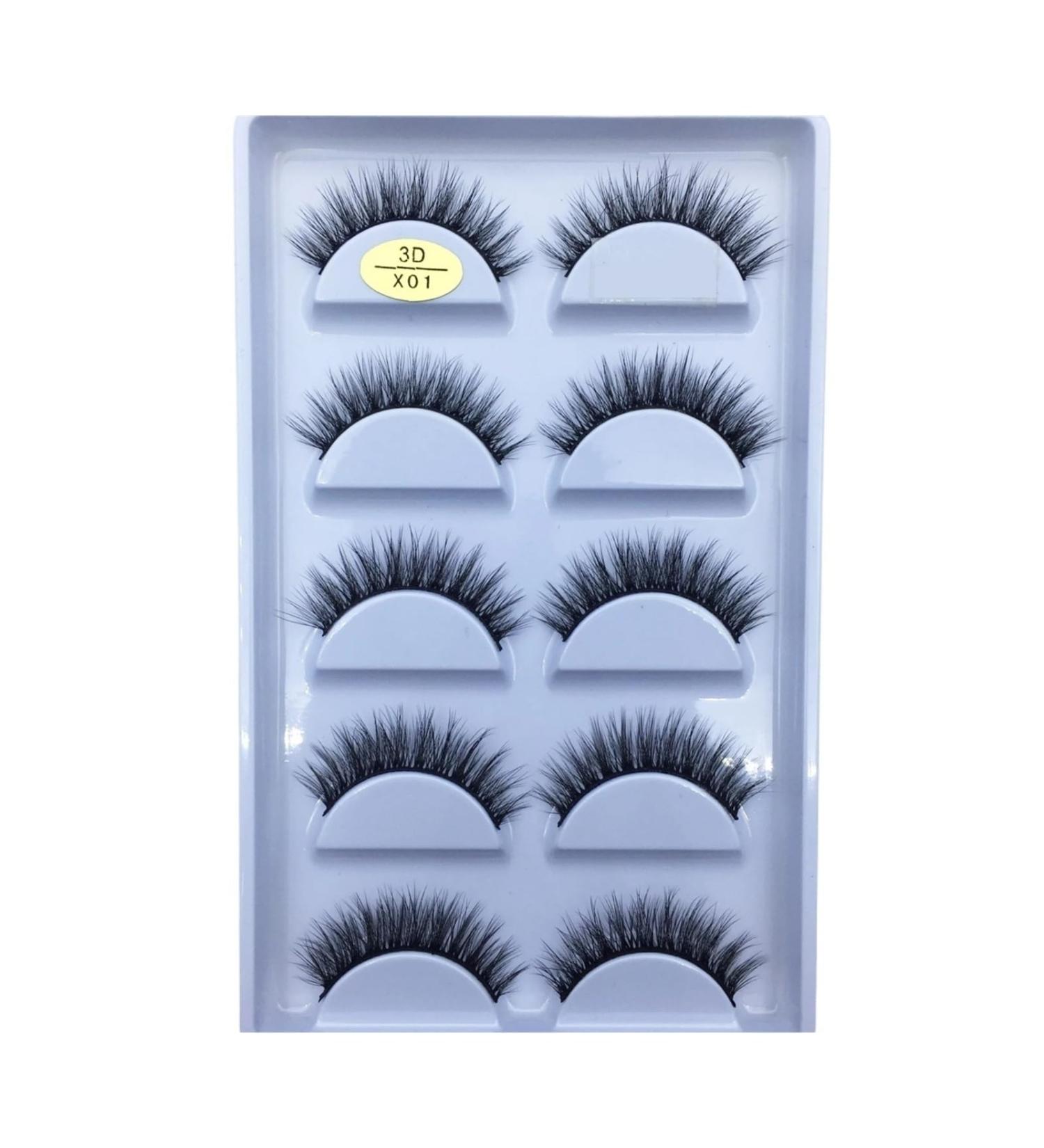 UAMOU 10/50 Boxes 37 Style 5 Pairs Natural 3D False Eyelashes Makeup Fake Eye Lashes Faux Cils Make Up Beauty Maquillaje Cheerfully (Color : 5Pairs X01 Size : 20 Boxes 100Pairs) - Buy Online on GoSupps.com