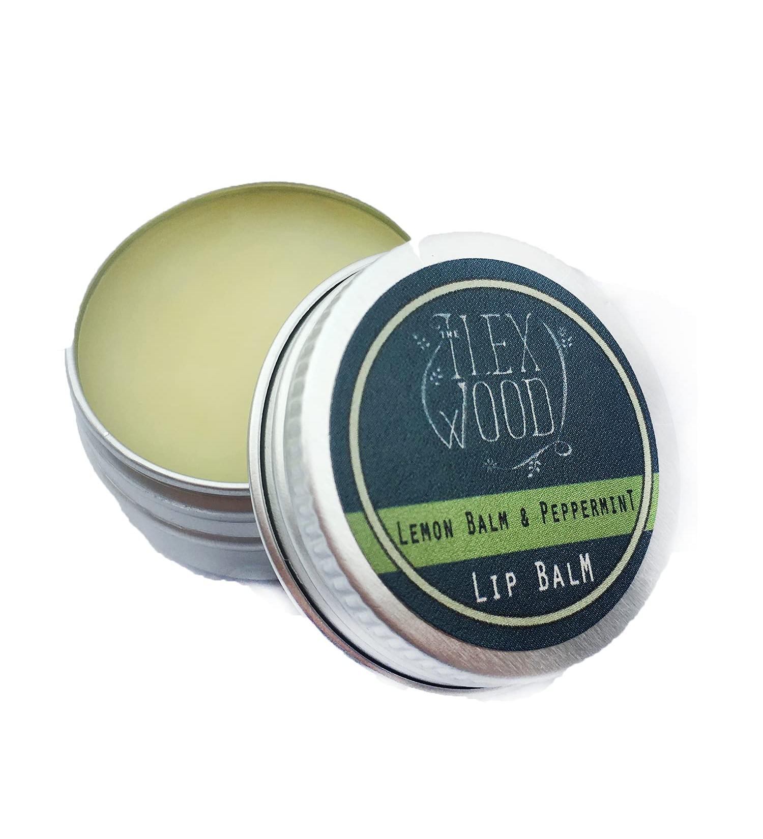 The Ilex Wood - Lemon Balm and Peppermint Lip Balm - All natural coldsore prevention palm oil free cruelty free plastic free moisturising lip balm handcrafted in the UK - 10ml - Buy Online on GoSupps.com