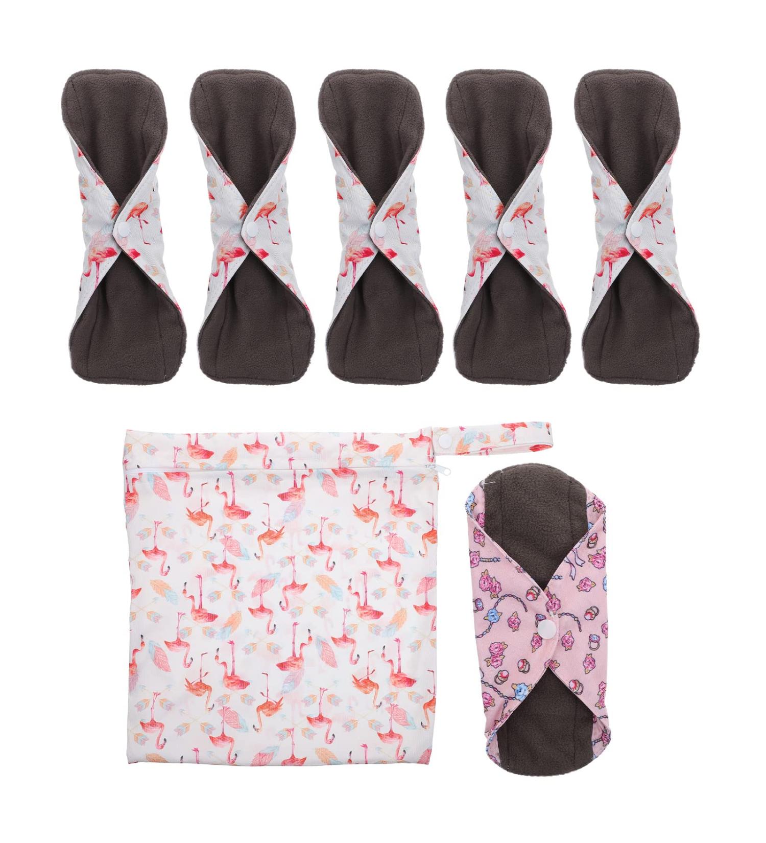 HEALLILY 7pcs Reusable Menstrual Pads - Eco-Friendly Fiber Sanitary Napkins for Women & Girls | International Shipping - Buy Online on GoSupps.com