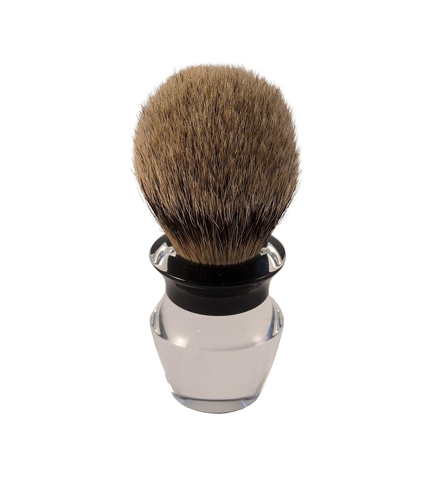 ERBE shaving brush silvertip size M black transparent 1 pc.