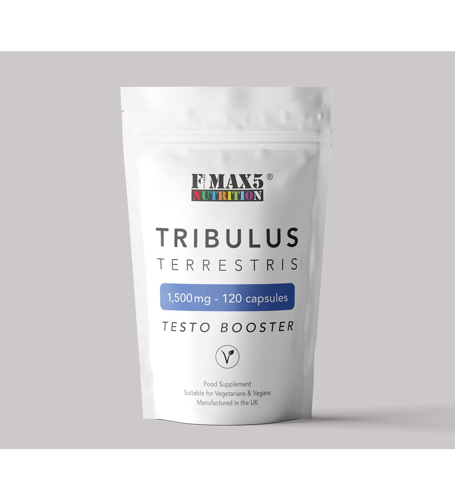 High Strength Tribulus Terrestris 1500mg | 95% Saponins | Testosterone Booster for Men | 120 Capsules | UK Manufactured - Buy Online on GoSupps.com