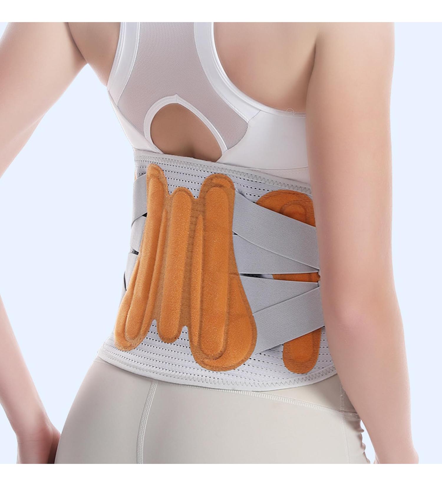 Premium Back Brace for Lower Back Pain Relief | Support Belt for Men & Women | Sciatica Herniated Disc Scoliosis | Comfort-Fit Gray Large - Buy Online on GoSupps.com