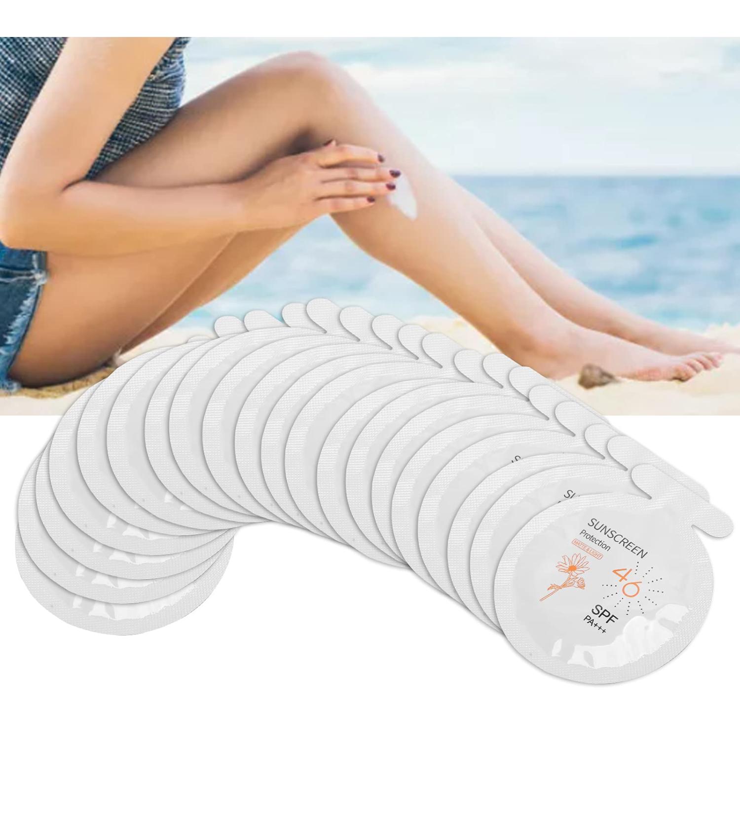 3ml X 20 Bags Travel Moisturizing Sunscreen | Waterproof & Sweatproof Sunblock for Face and Body | Solar Protector Lotion for Camping and Hiking - Buy Online on GoSupps.com