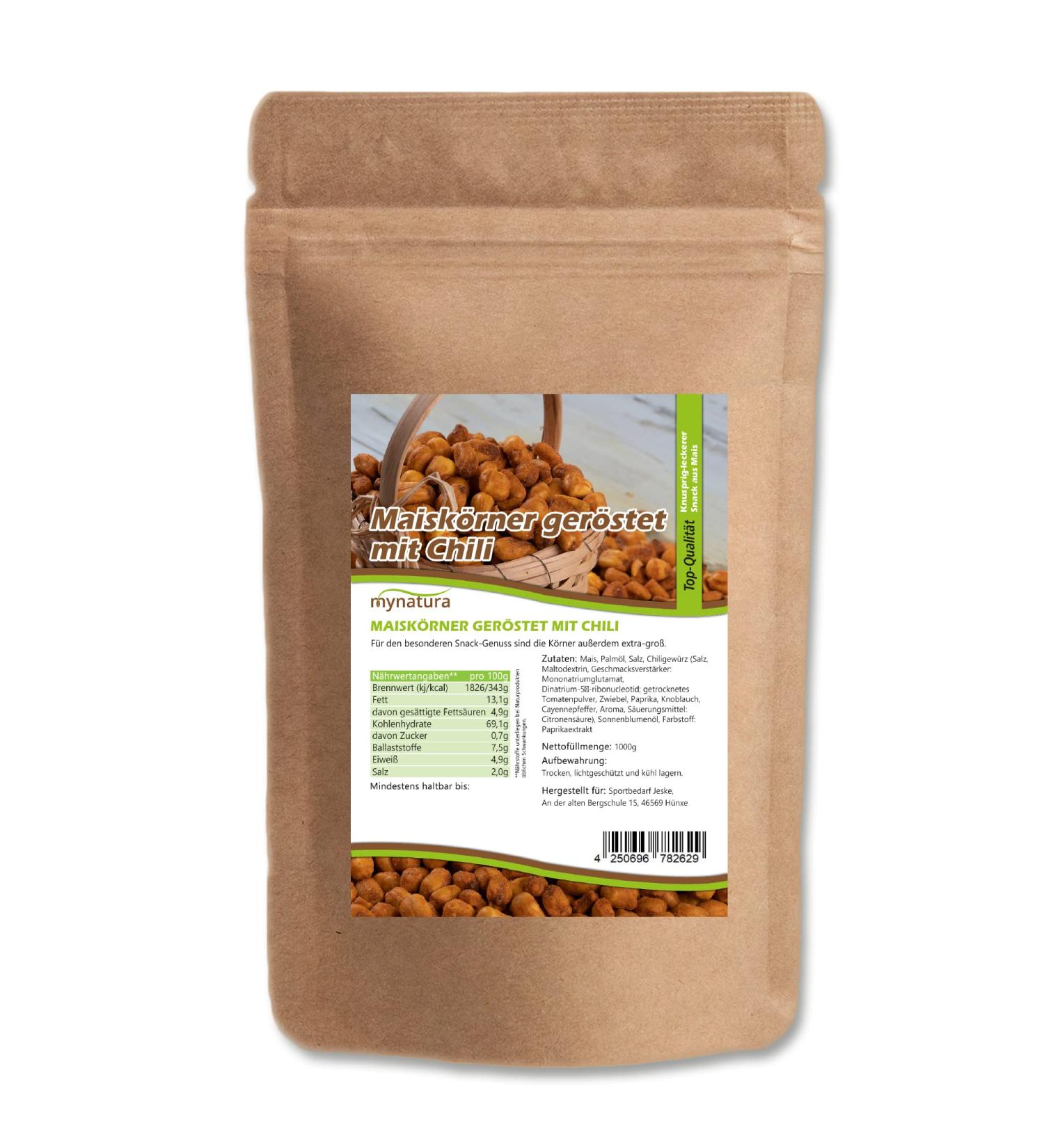 Mynatura Giant Corn Corners - Roasted Chili Snacks | Vegan Nibbles | 1000g Bag - International Shipping - Buy Online on GoSupps.com