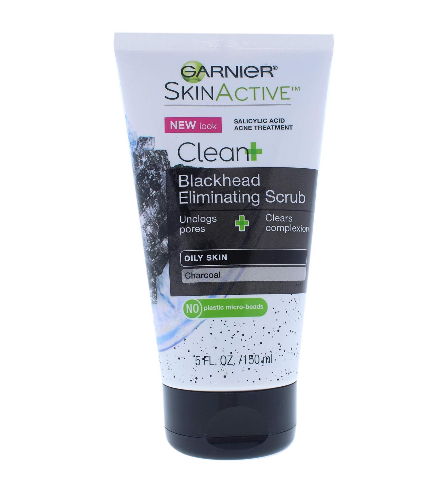 Garnier SkinActive Charcoal Blackhead Eliminating Scrub - 5 fl oz | 150mL | Packaging May Vary - Buy Online on GoSupps.com