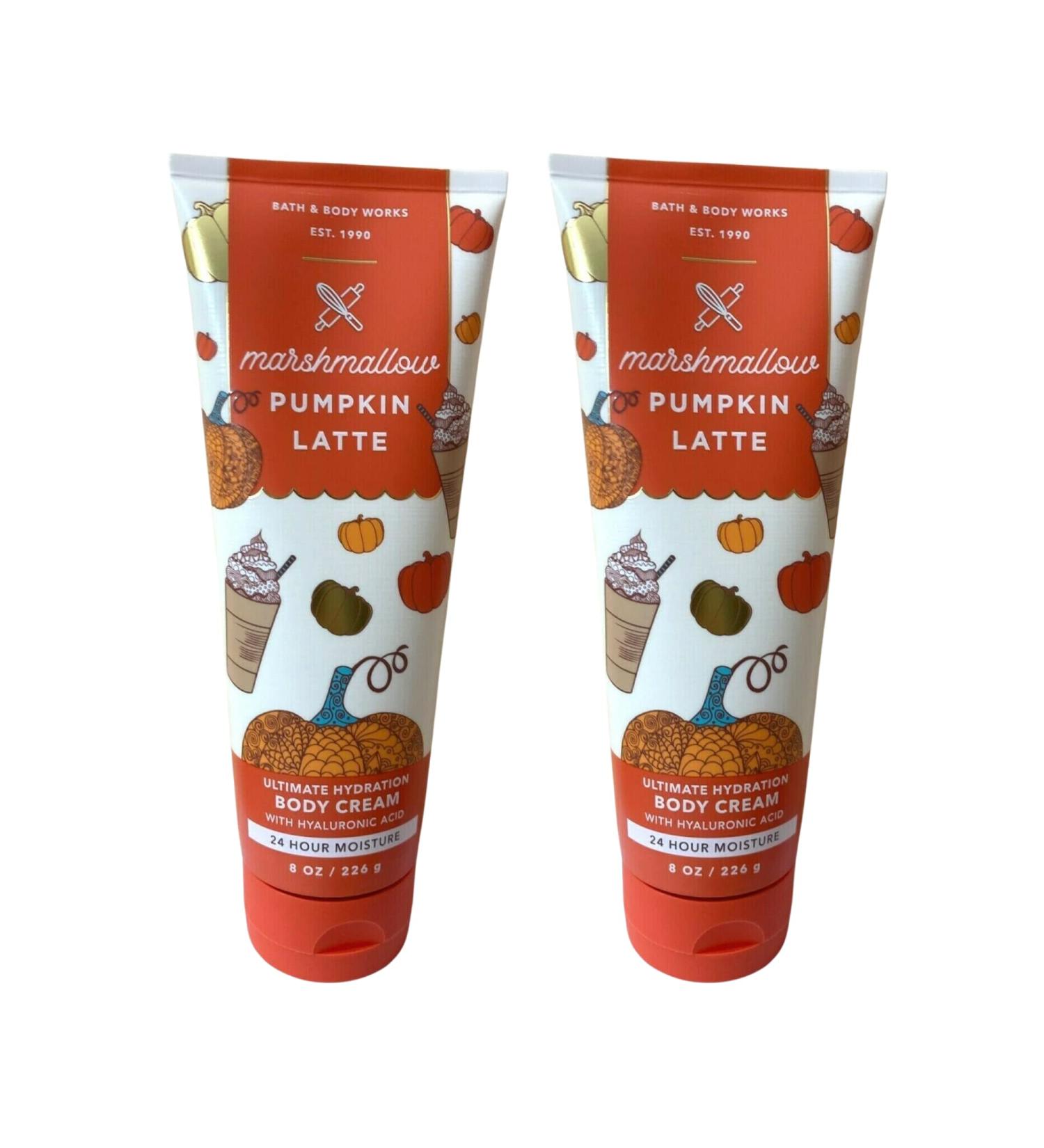 Bath and Body Works Gift Set of of 2 - 8 oz Body Cream - (Marshmallow Pumpkin Latte)