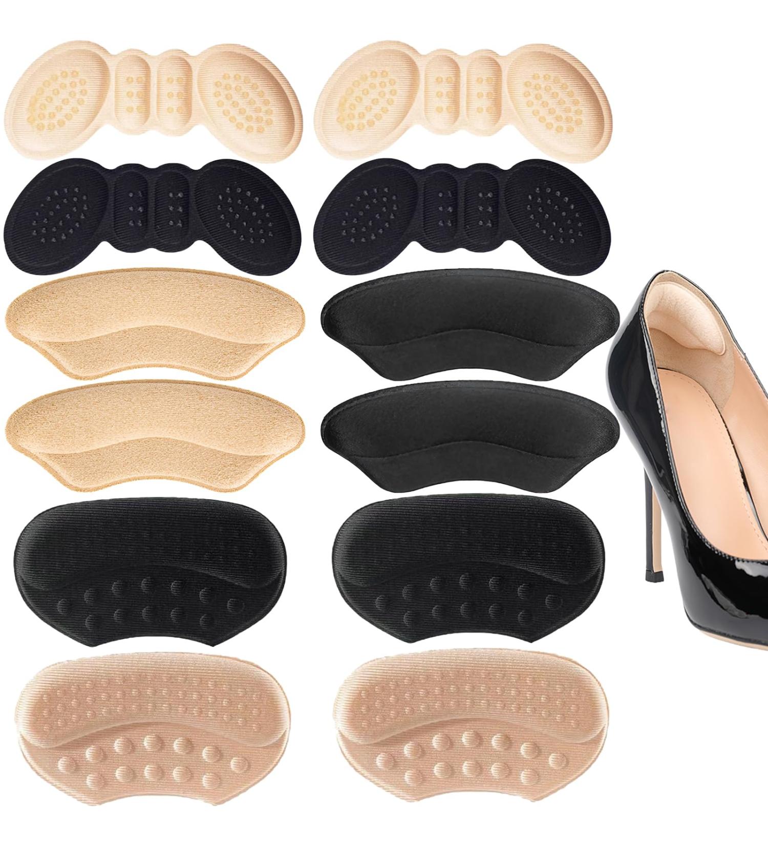 Buy Heel Pads for Shoes - 3 Types of Heel Grips for Women | Cushioned Inserts for Loose Shoes | Prevent Heel Slipping & Blisters | 6 Pairs - Buy Online on GoSupps.com