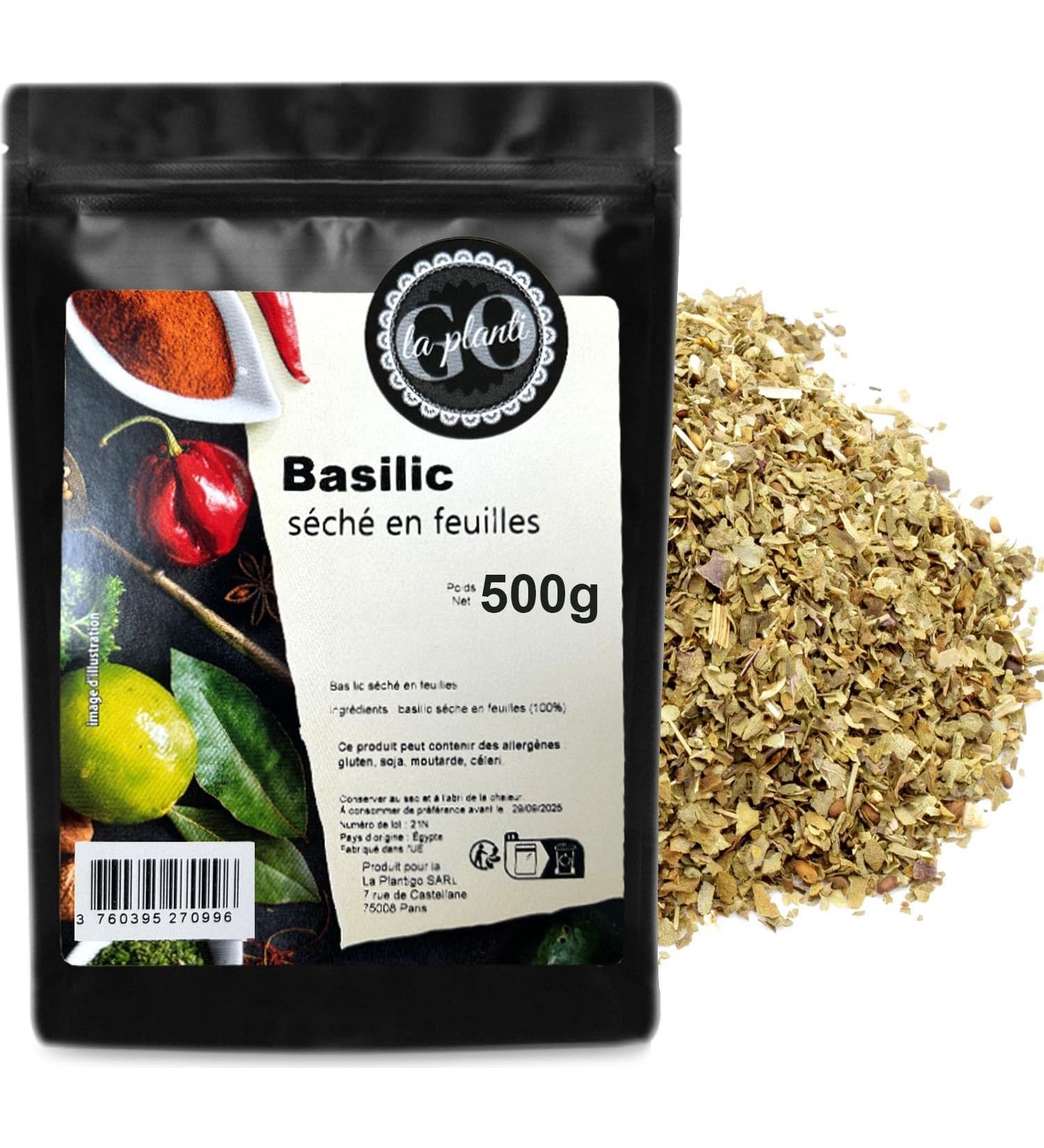  LA PLANTIGO Dried basil in leaves 500 g - LA PLANTIGO - Buy Online on GoSupps.com