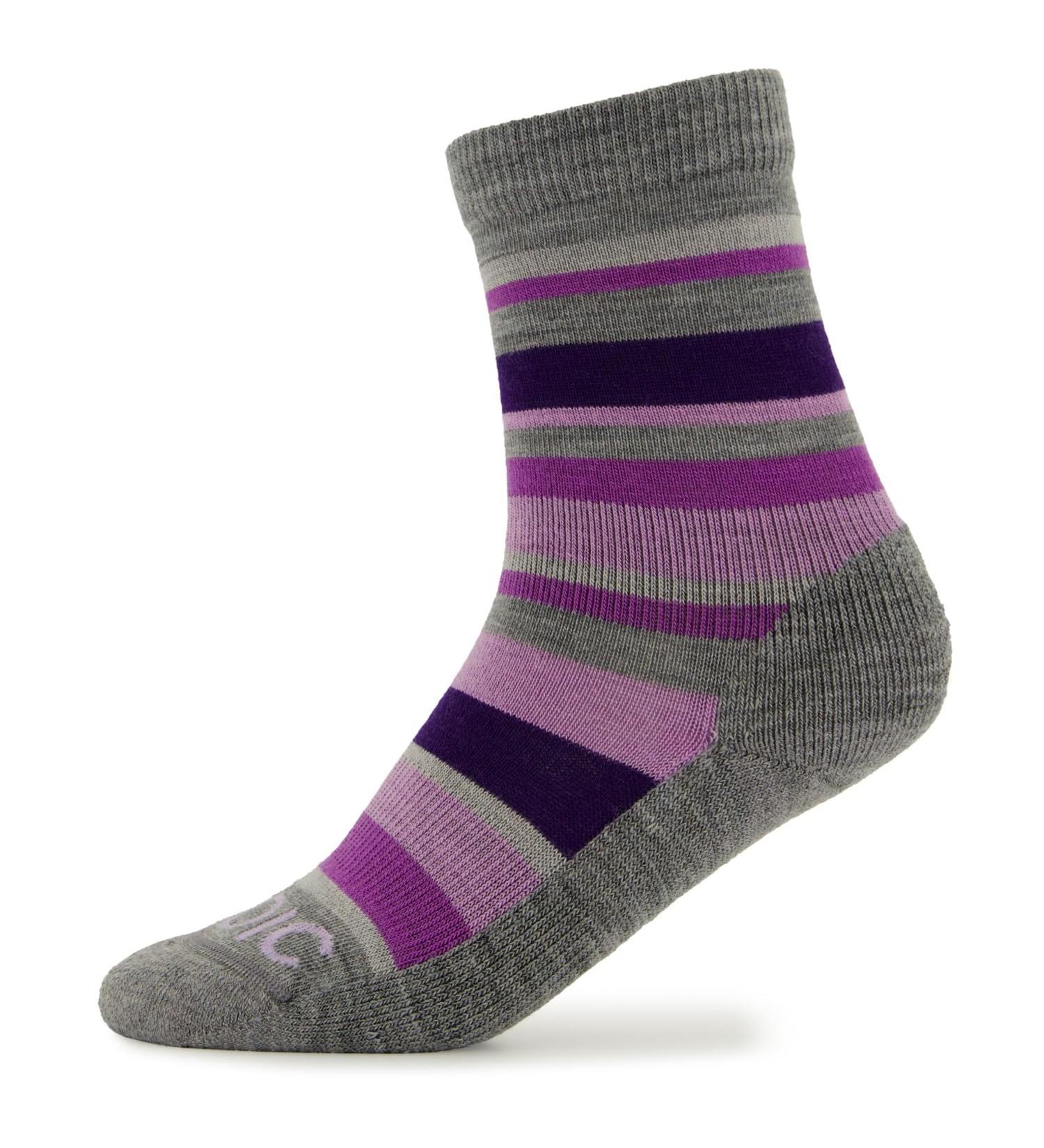 Stoic Unisex Kids' Merino Trekking Crew Socks - Ideal Striped Hiking Socks for Outdoor Adventures - Buy Online on GoSupps.com