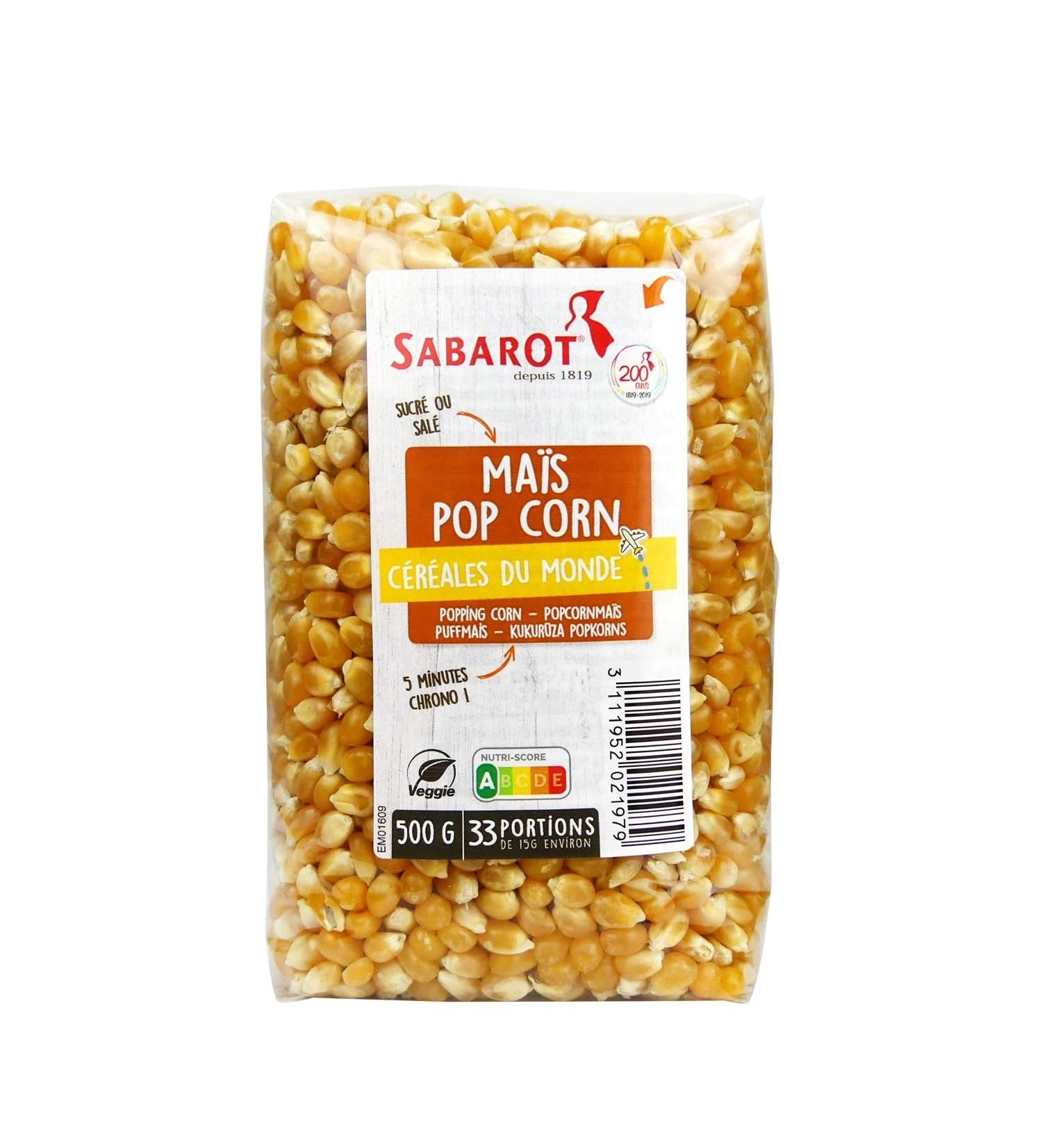 Sabarot - Popcorn corn 500g - Buy Online on GoSupps.com
