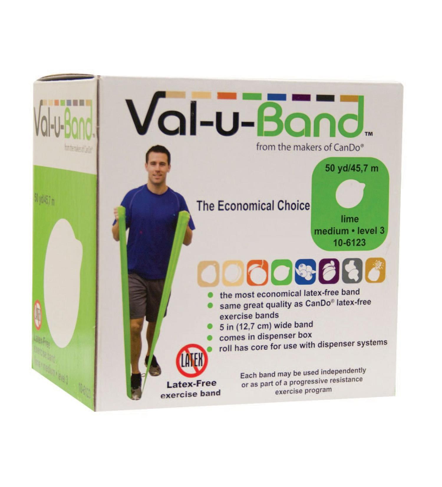 Buy Val-U-Band Latex Free Exercise Band - Medium Lime 50 Yard Box | International Shipping Available - Buy Online on GoSupps.com
