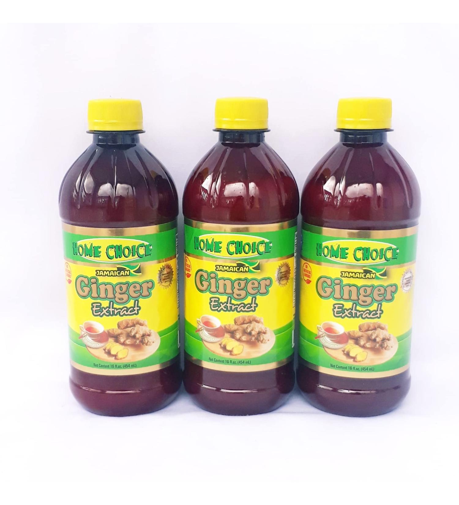 Home Choice Jamaican Liquid Ginger Extract Flavoring (Pack of 3)16oz each