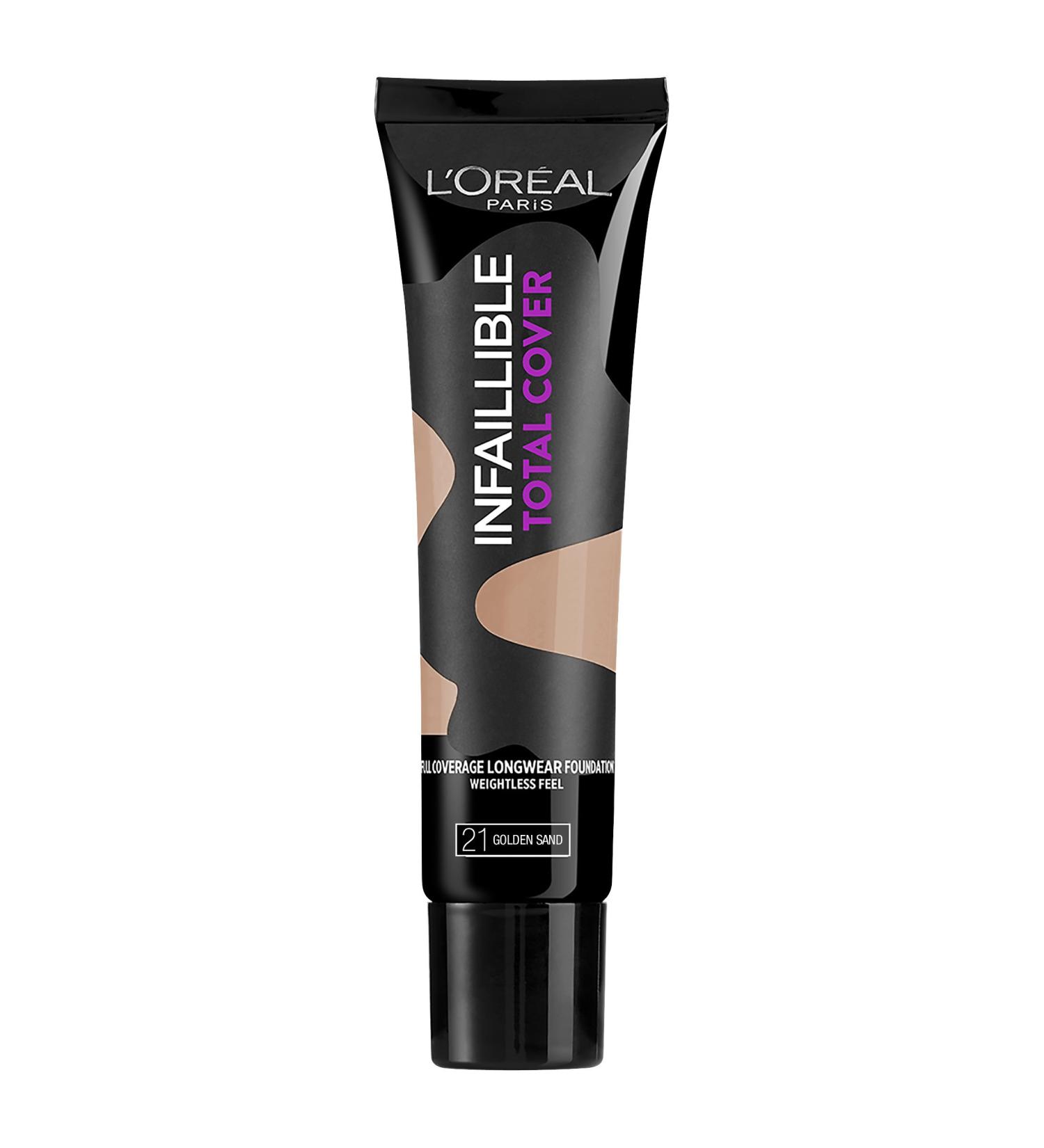 L'Oreal LOr al Paris Infallible Total Cover Foundation 35g 21 Golden Sand - Buy Online on GoSupps.com