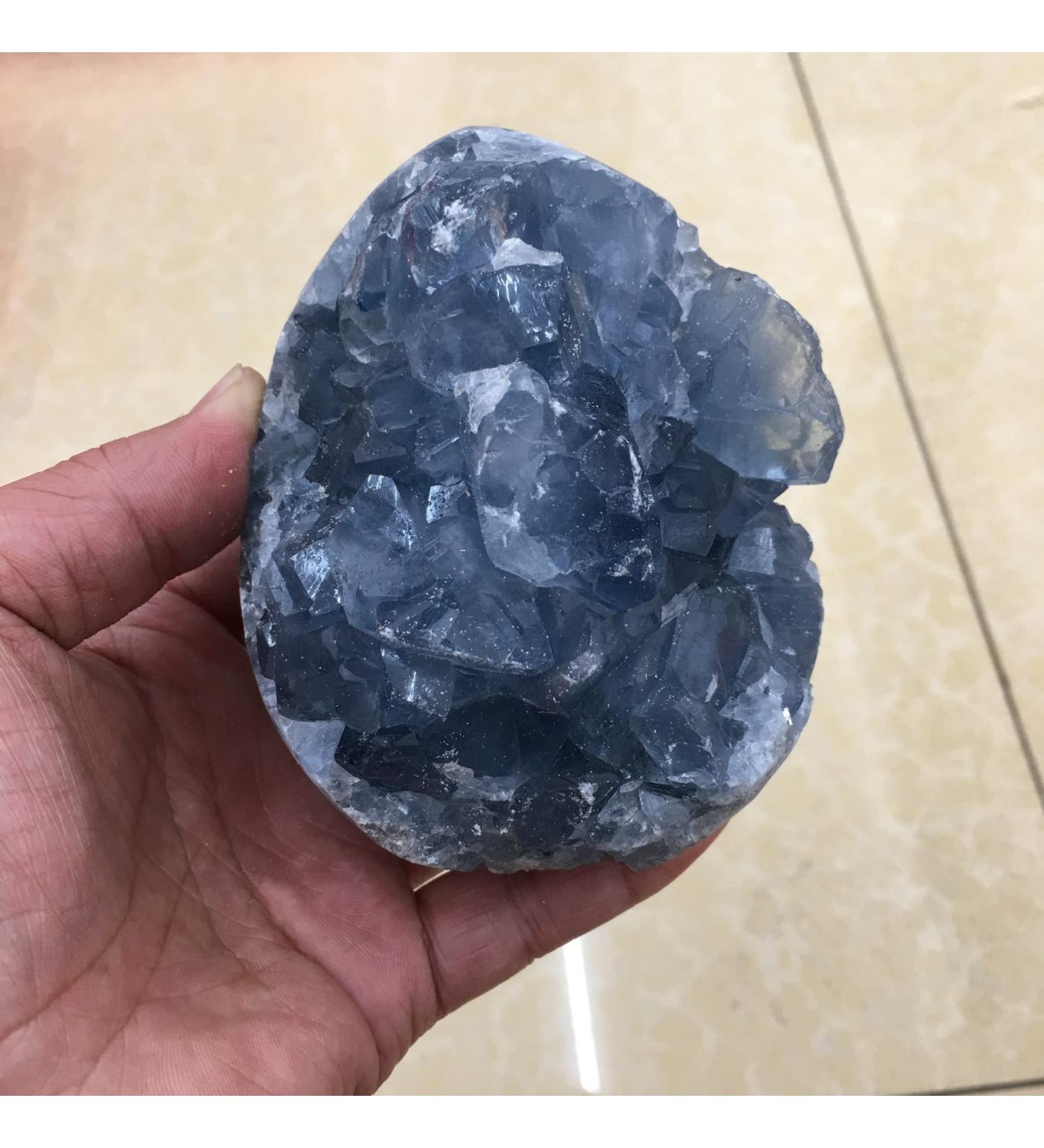Natural Crystal Natural Blue cave Crystal Cluster Halo Quartz Crystal Cluster Specimen Stone Natural Stone (Size : 950-1000g) - Buy Online on GoSupps.com