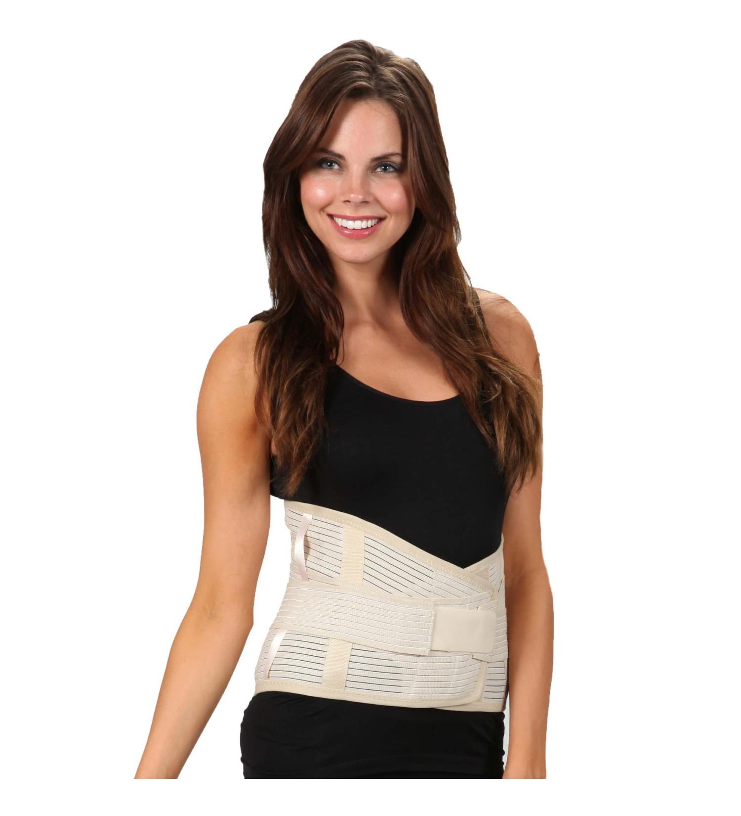 Invera Lower Back Support Brace - Lumbar Support Belt for Men & Women | Comfortable Beige Design for Pain Relief - International Shipping Available - Buy Online on GoSupps.com