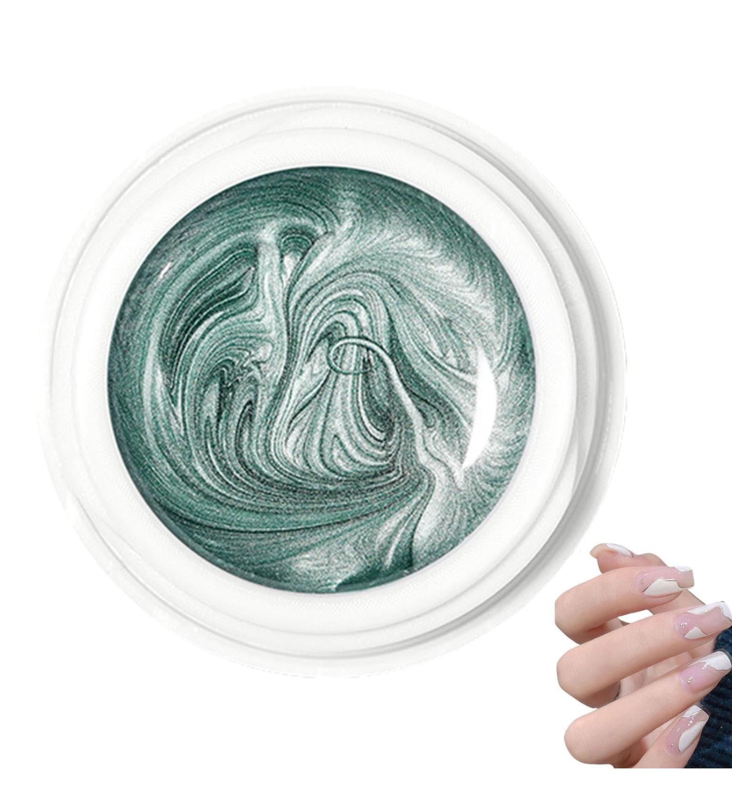 MetallicPainting Gel Nails Gold Silver Gel Nail Polish MetallicMirror MetallicGel Nail Polish Metal Painting Gel Silver Gel For Nails Soak Off UV/LED Salon Green - Buy Online on GoSupps.com