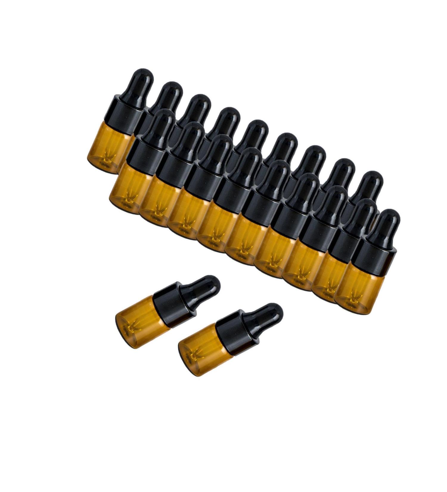 kawehiop Portable Glass Eye Dropper Sample Vial for Leak-proof Black 2ml 1Set 1Set Black 2ml - Buy Online on GoSupps.com