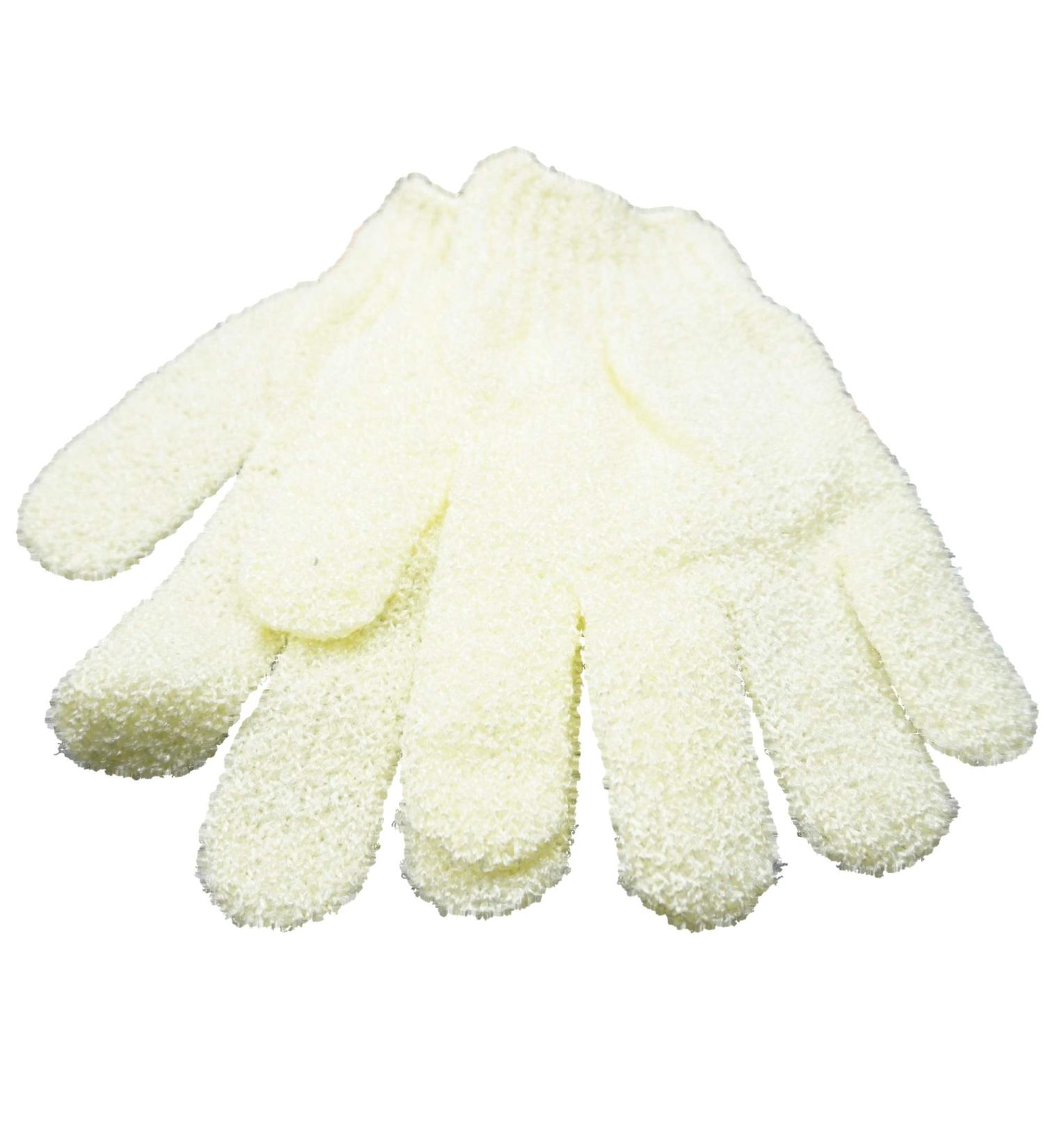 GS-Nails Massage Gloves Shower Gloves Peeling Gloves Peeling 1 Pair (Yellow)