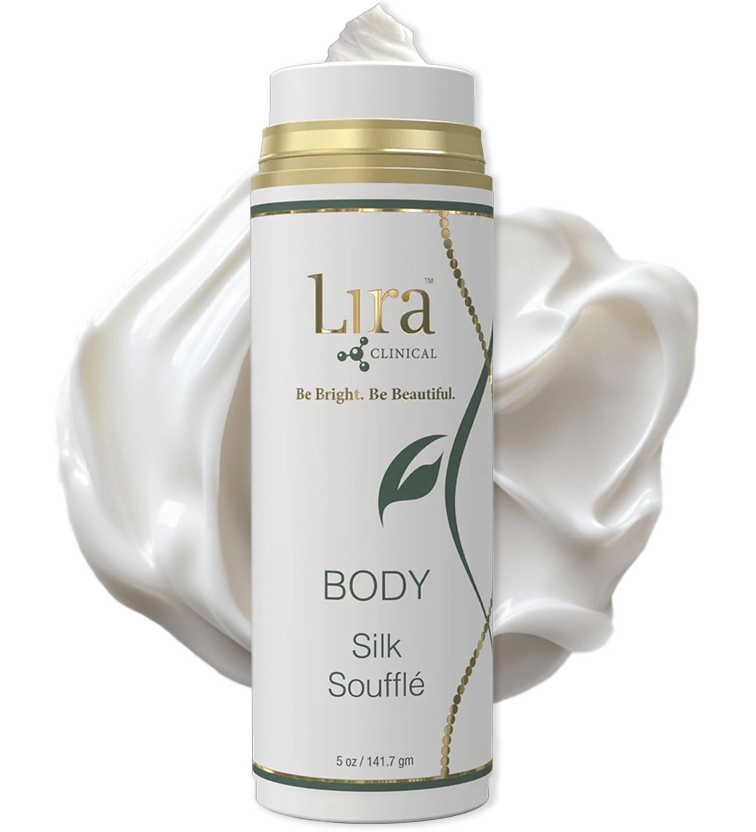 Lira Clinical BODY Silk Souffle - Hydrating Body Moisturizing Cream for Women & Men - With Vitamin C Natural Oils & Hyaluronic Acid - Deep Moisture Softening Lotion for Hydrating Dry Skin - 6 Fl Oz - Buy Online on GoSupps.com