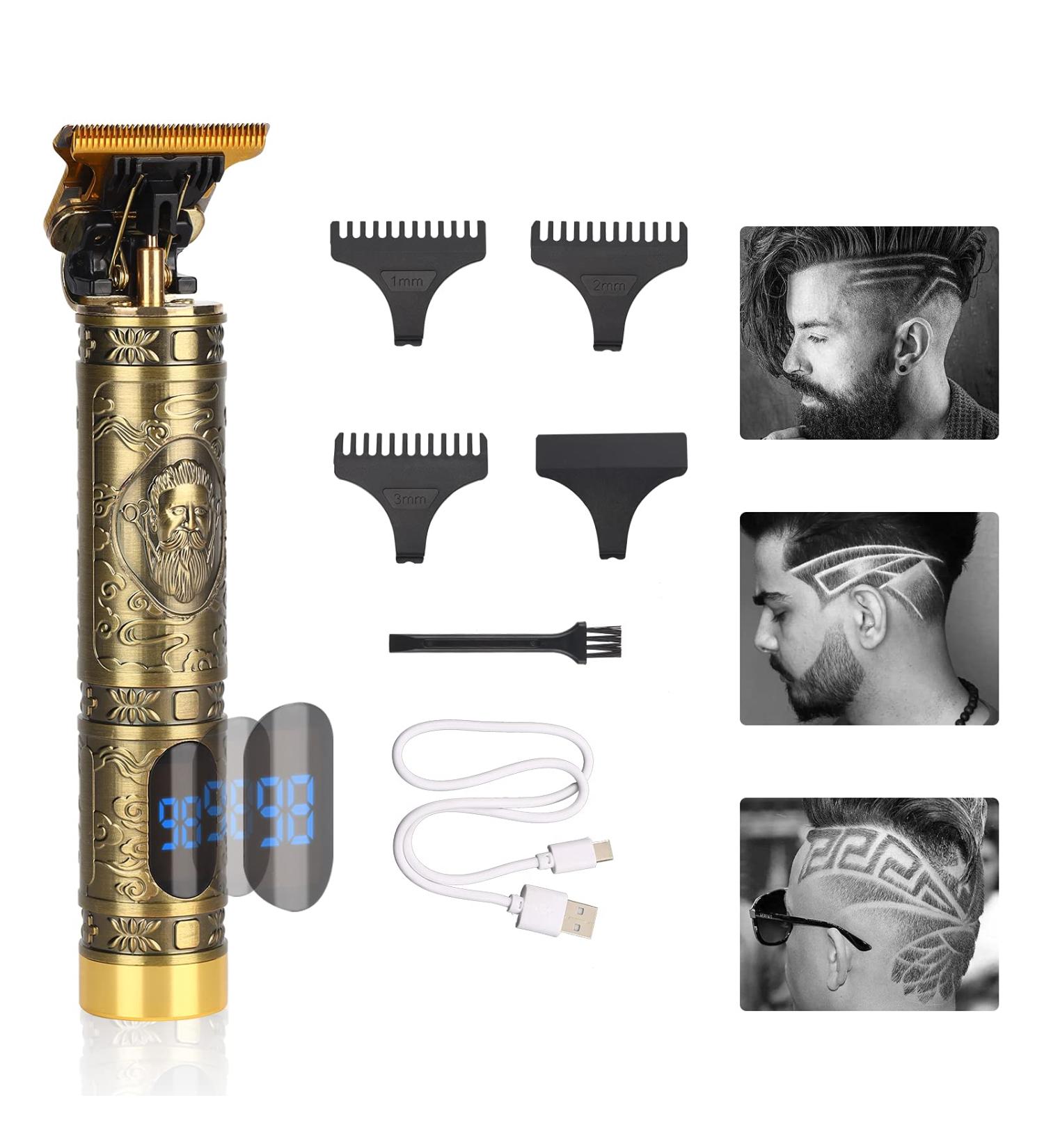 FREEAGLE Zero Gapped T-Blade Hair Clippers for Men - Professional Rechargeable Trimmer with LED Display for Hair and Beard Grooming - Buy Online on GoSupps.com