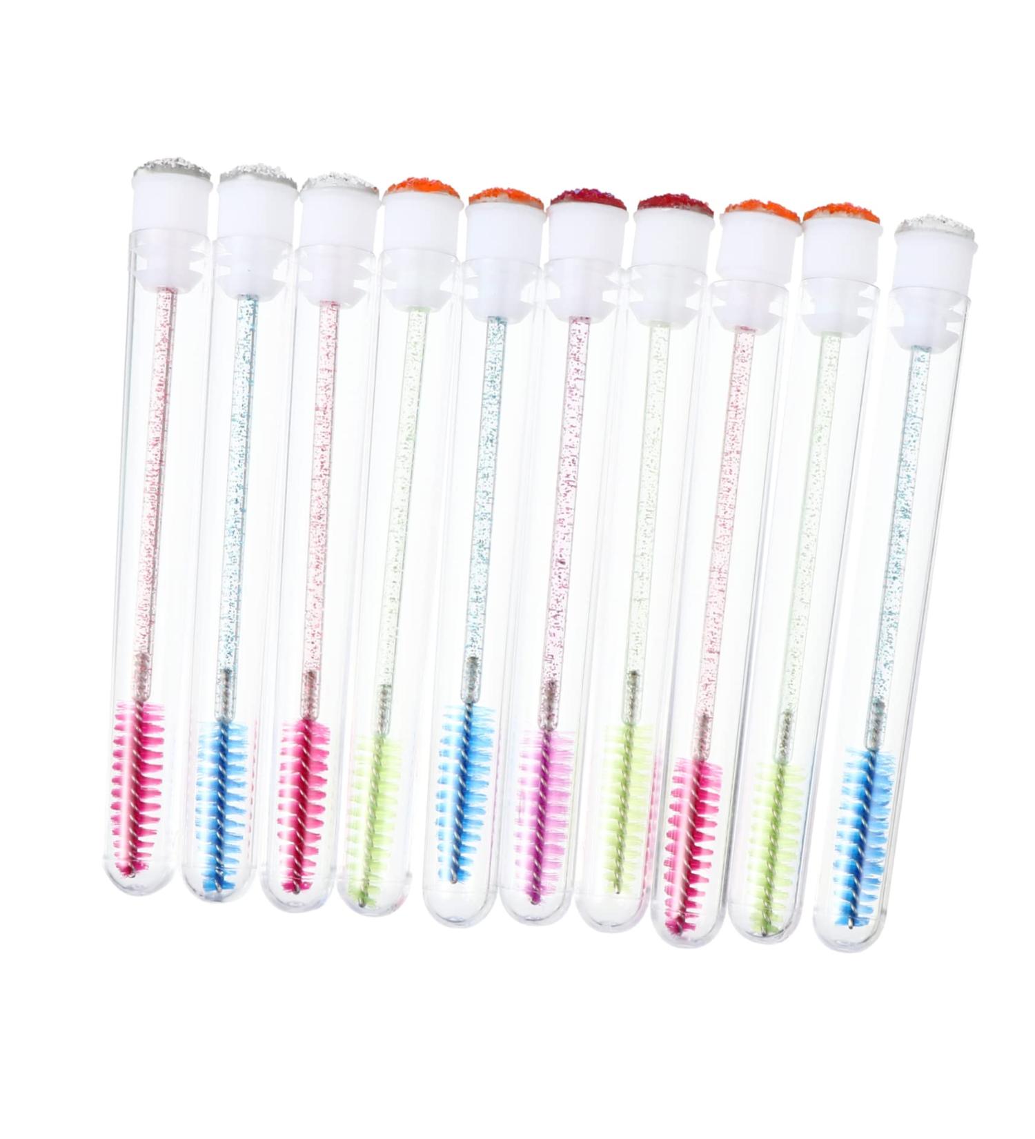 BELLIFFY 10pcs Mascara Wand Tube Lipgloss Bottle DIY Mascara Tube Brush Plastic - Buy Online on GoSupps.com