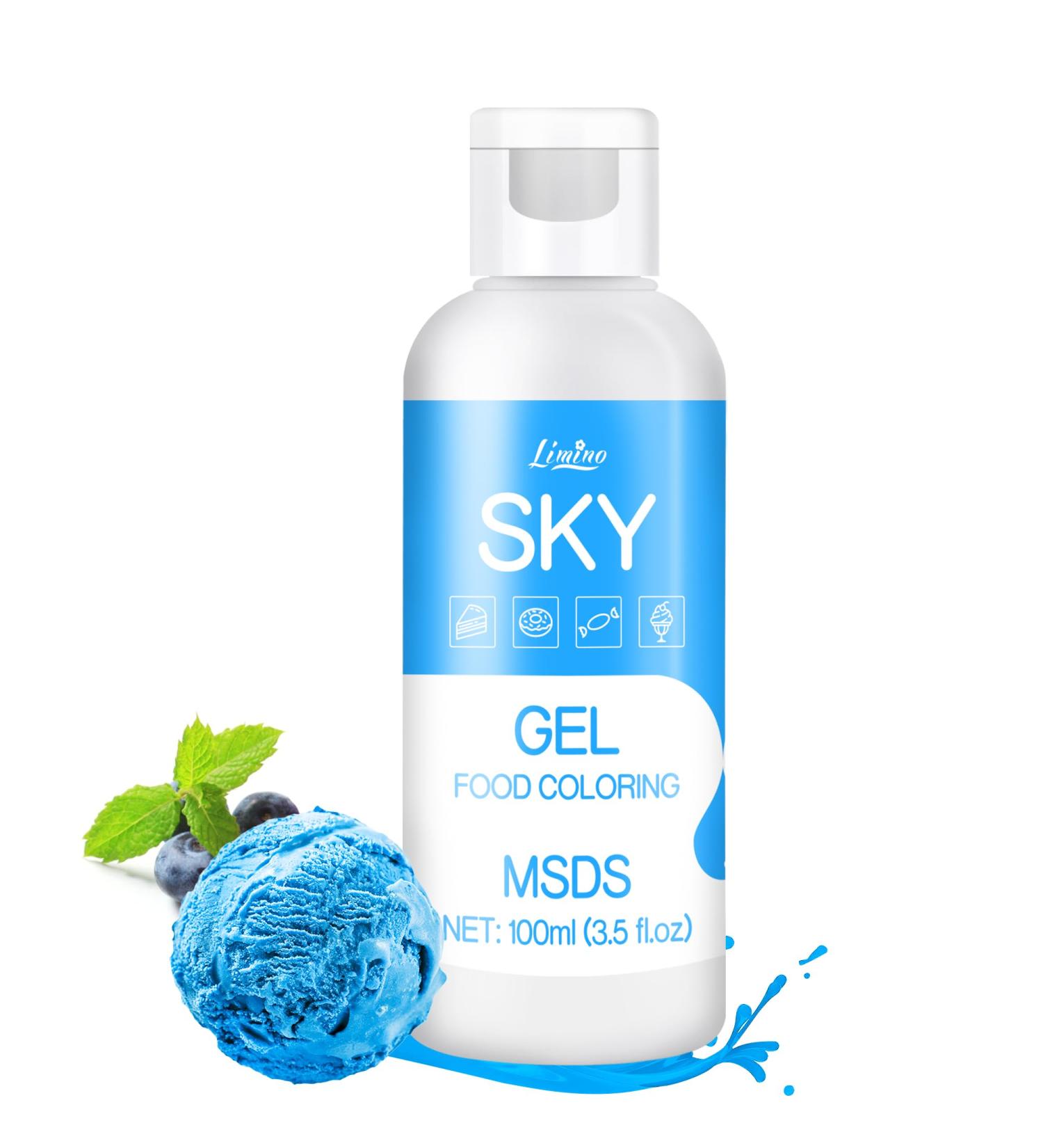 Buy Sky Food Color Gel - 100ml Sugar-Free Gel for Cakes Baking Cookies Macarons & More | Vibrant Concentrated Food Coloring for DIY Projects - Buy Online on GoSupps.com
