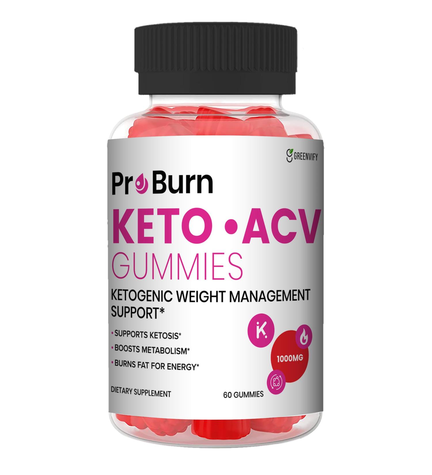 GREENVIFY Pro Burn Keto ACV Gummies - 60 Gummies for Detox Support - Buy Online on GoSupps.com