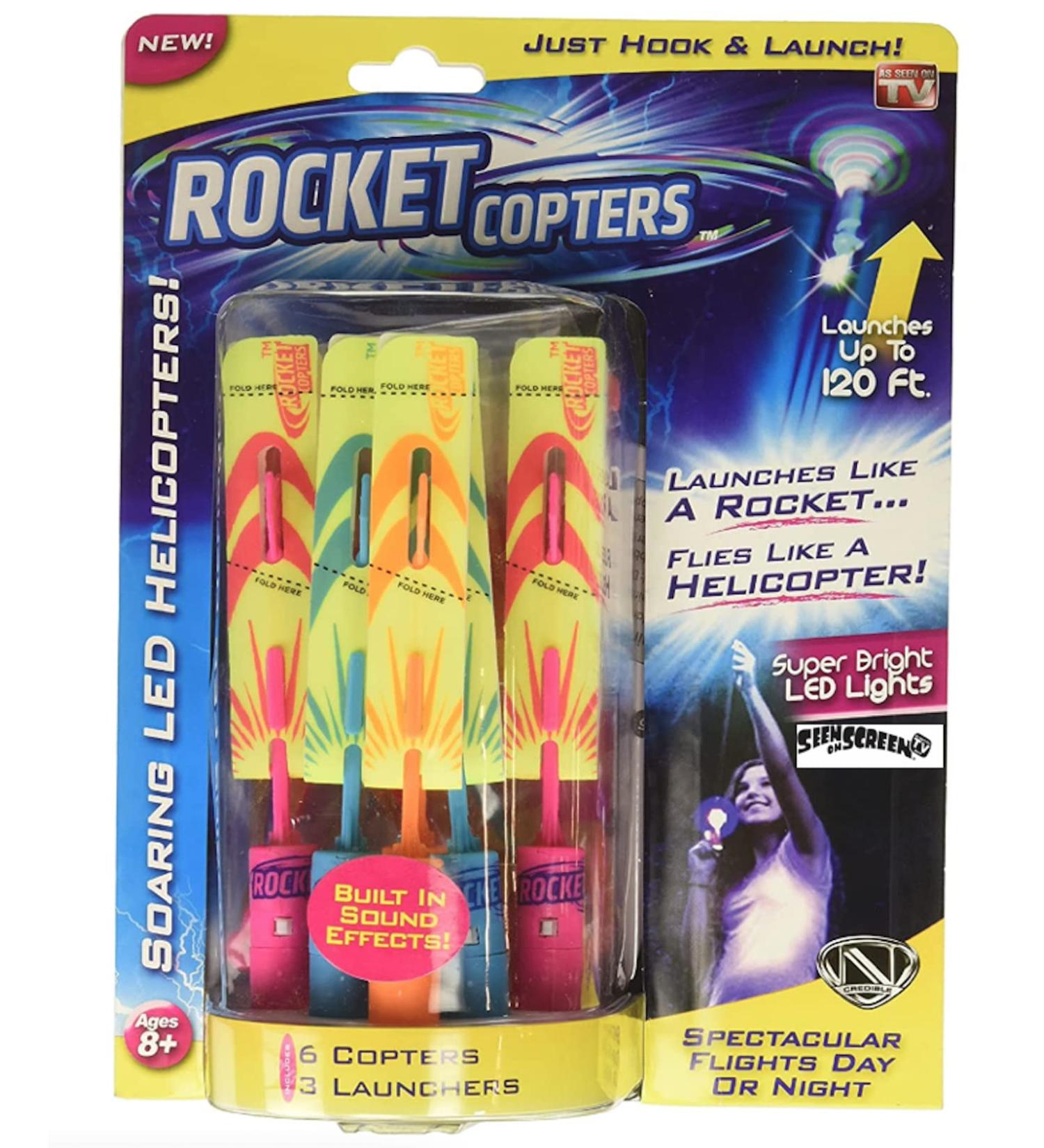 Rocket Copters - The Amazing Slingshot LED Helicopters - As Seen on TV