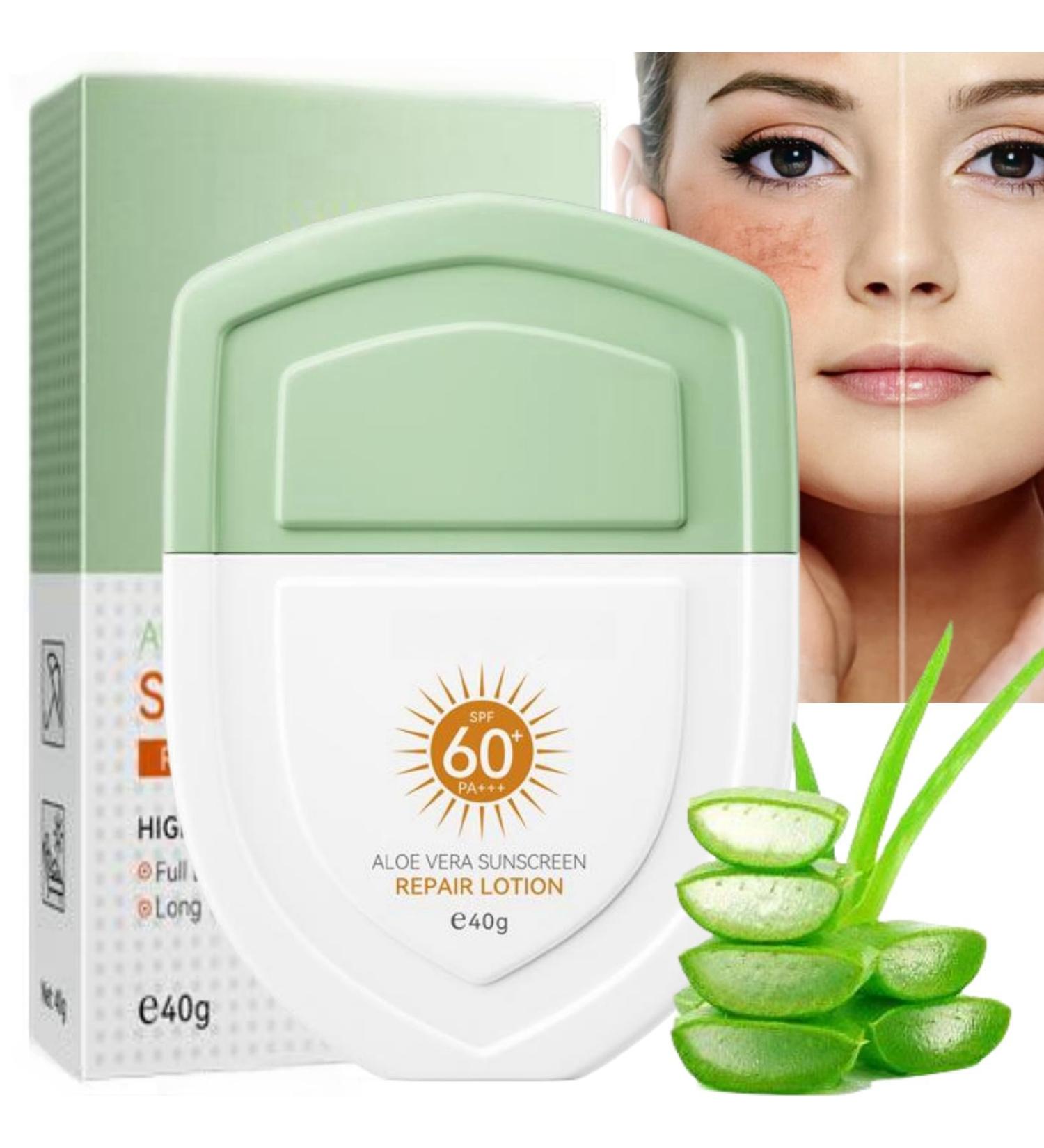 Sunscreen SPF 60+ Sun SPF 60 Lotion Effective Aloe Vera Sun Cream Very High Protection Sun Cream Repair Lotion Suncream Sun Face Protection Against UVA UVB Isolation Suncreen Face&Body Sun Protection - Buy Online on GoSupps.com