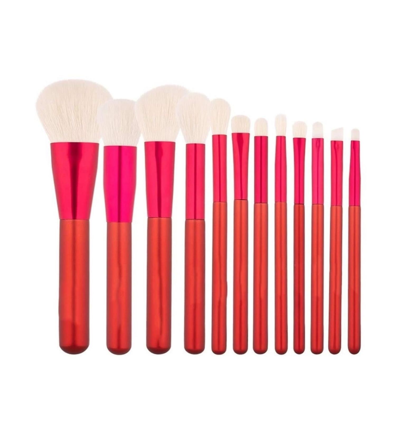 Makeup Brush 12 Set Of Makeup Brushes Set Solid Wood Pearl Brush Handle for Blush Brush Foundation Brush Sets - Buy Online on GoSupps.com
