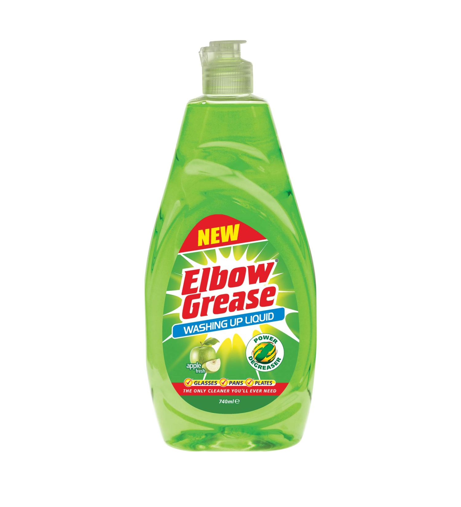 Elbow Grease Apple Fresh Green Washing Up Liquid 740ml - Pack of 1 - Buy Online on GoSupps.com